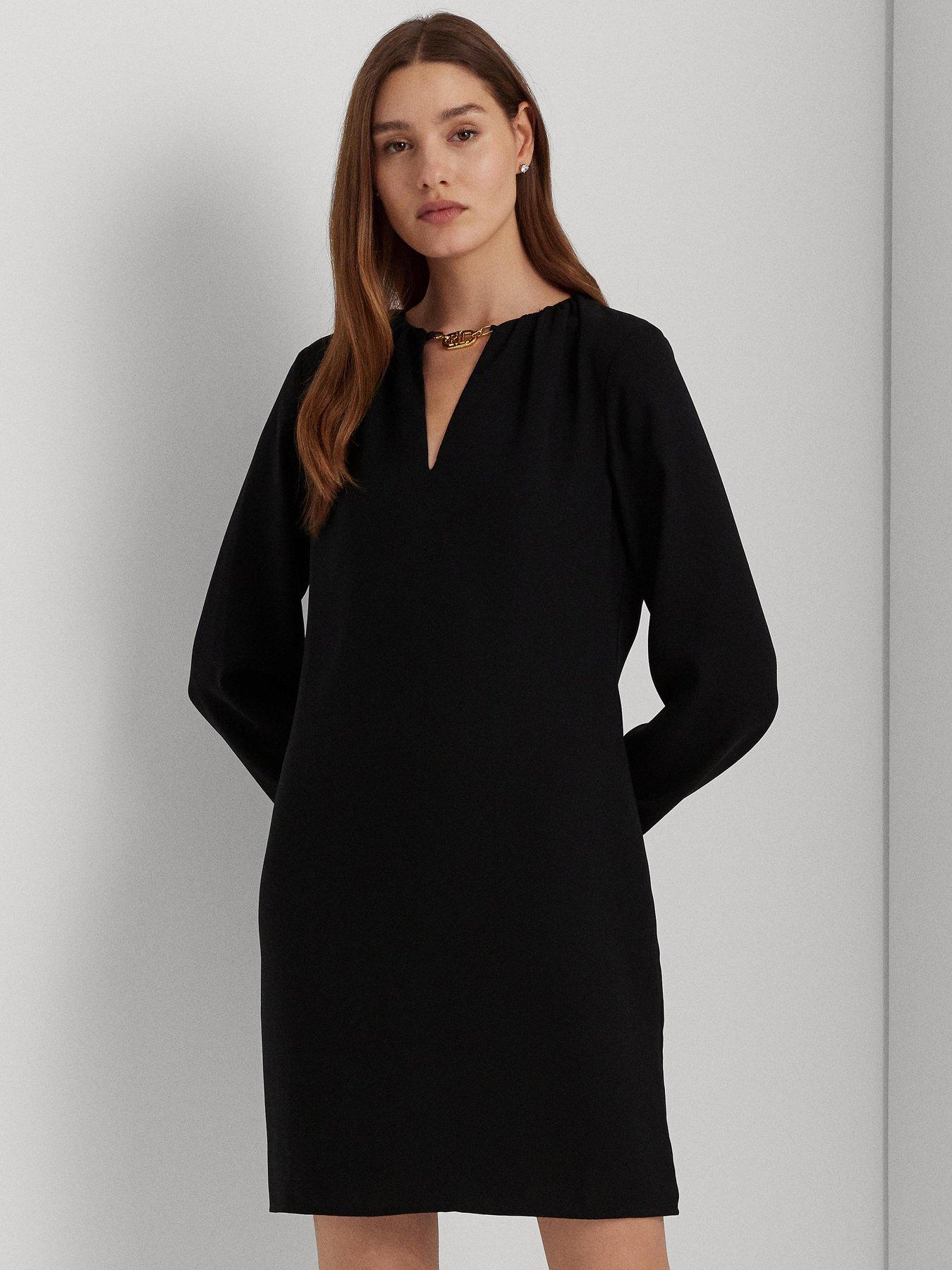 Ralph lauren long sleeve black dress online