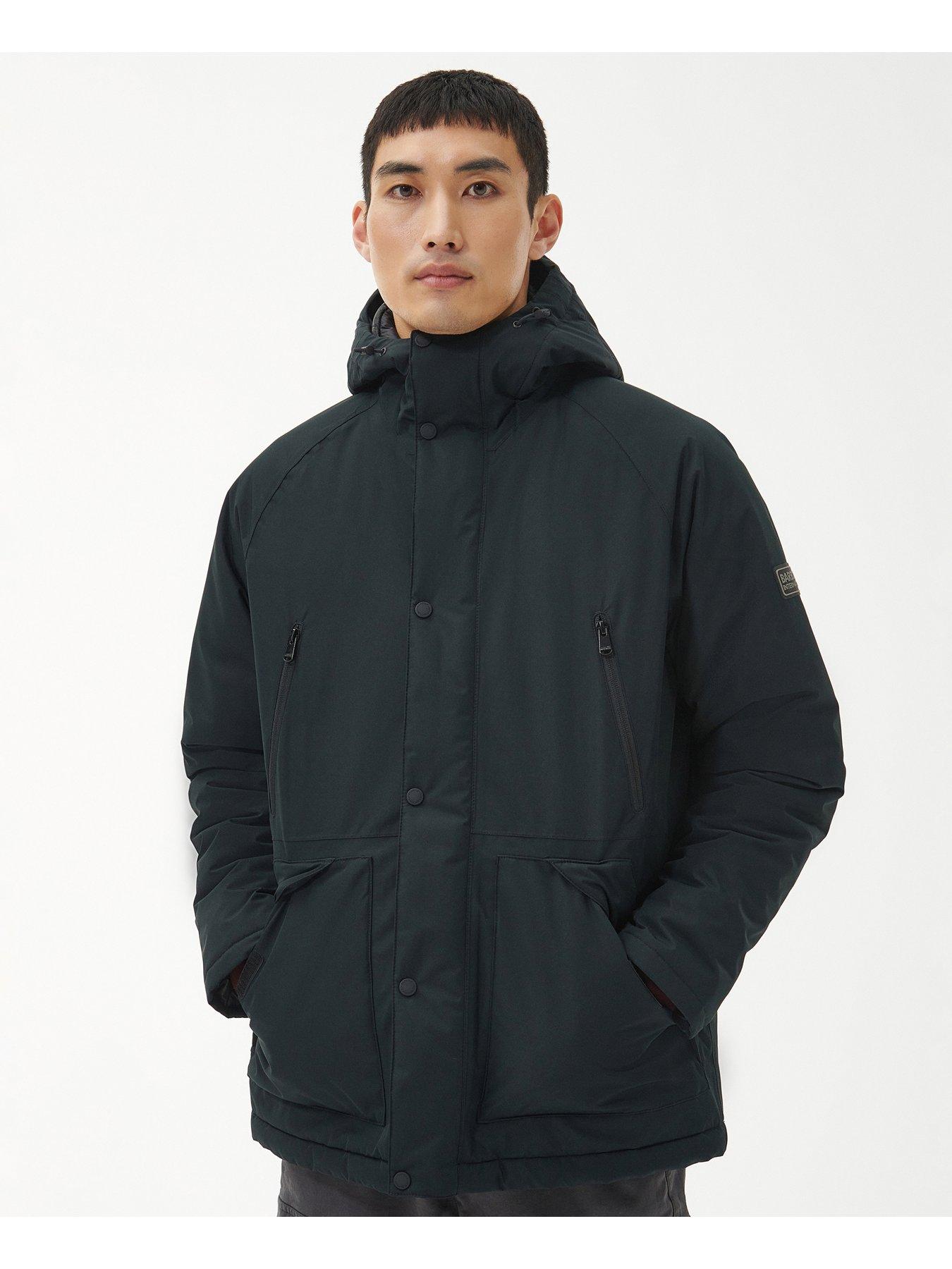 Barbour black 2024 hooded jacket