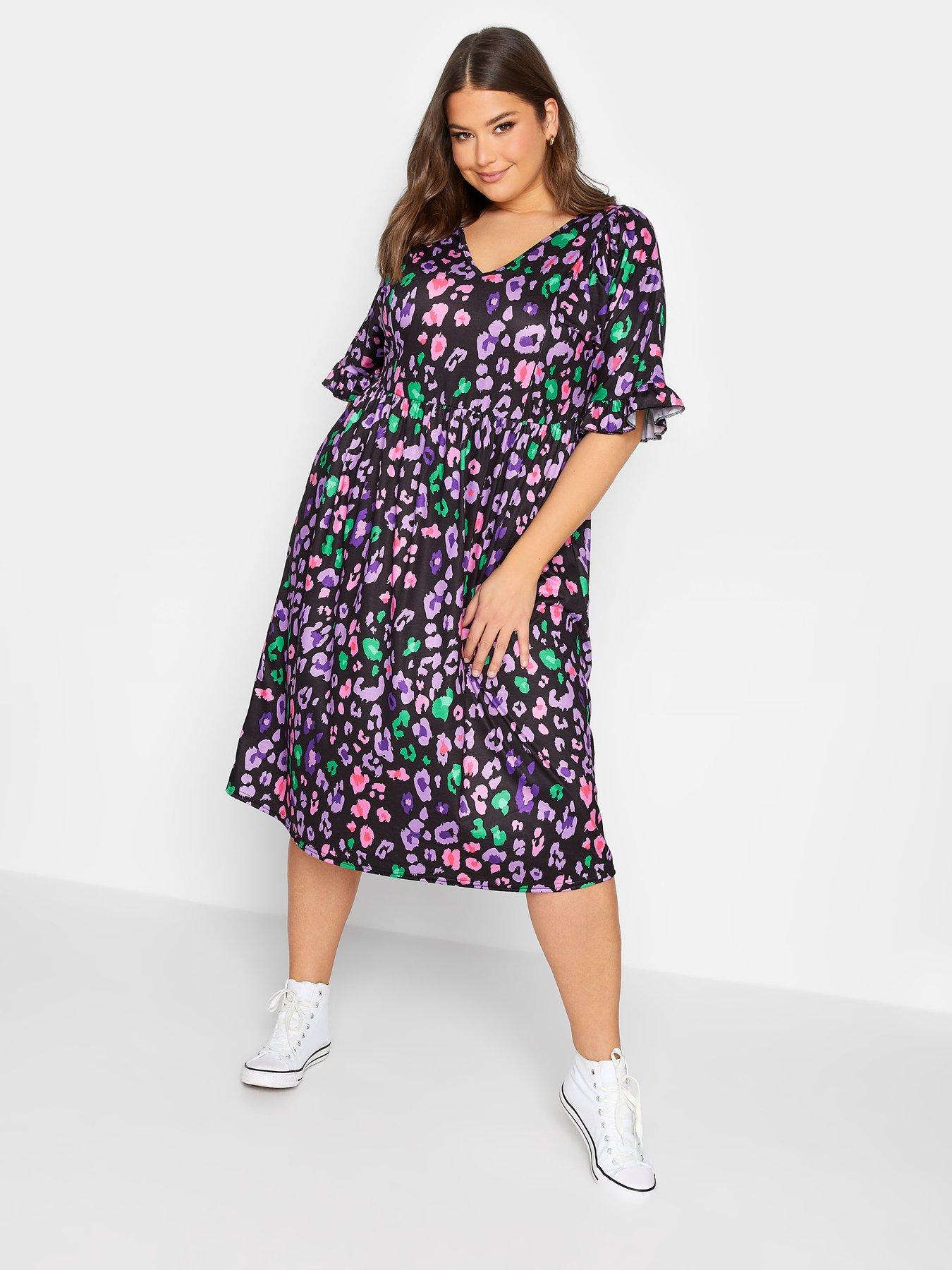 yours-animal-print-smock-dress-lilac