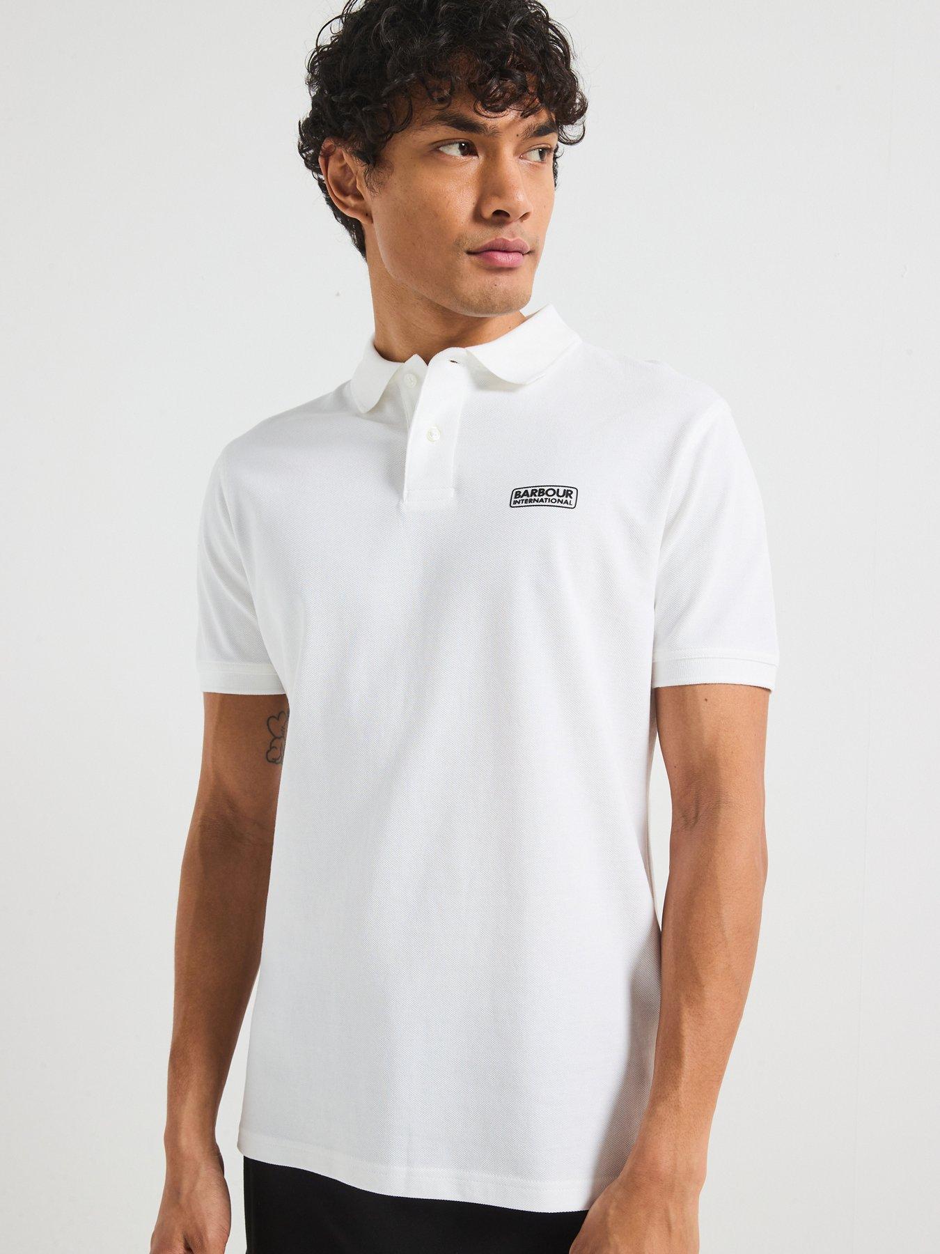 Barbour International International Essential Pique Tailored Polo Shirt - White