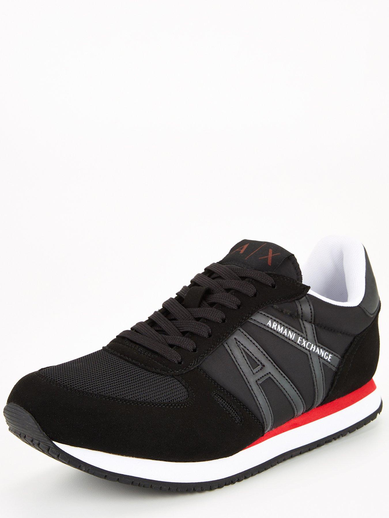 armani-exchange-armani-exchange-classic-runner-trainers-blackstillFront