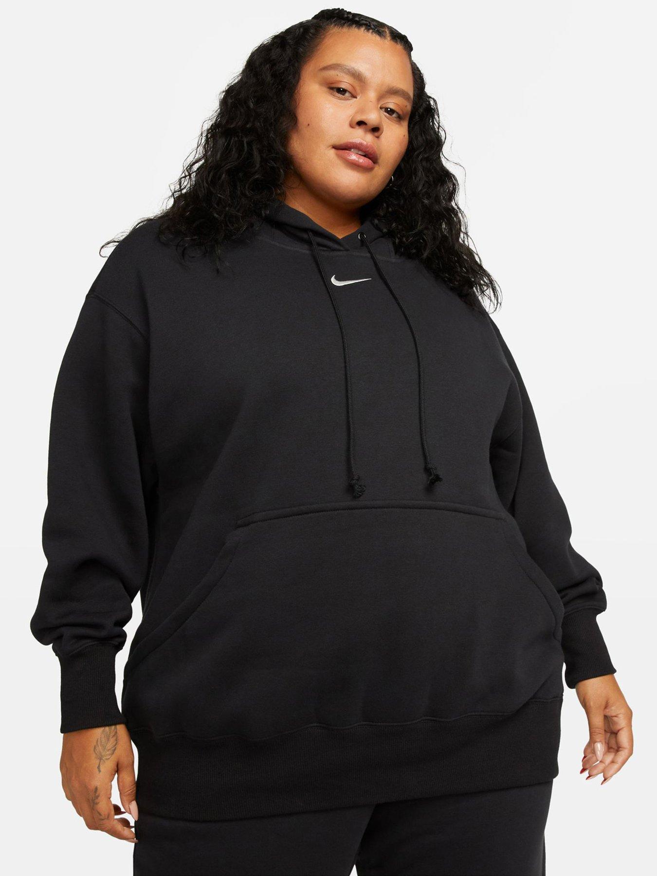 Nike Women's Fleece Top Plus Size Nike Pro Get Fit Funnel Neck Sweater