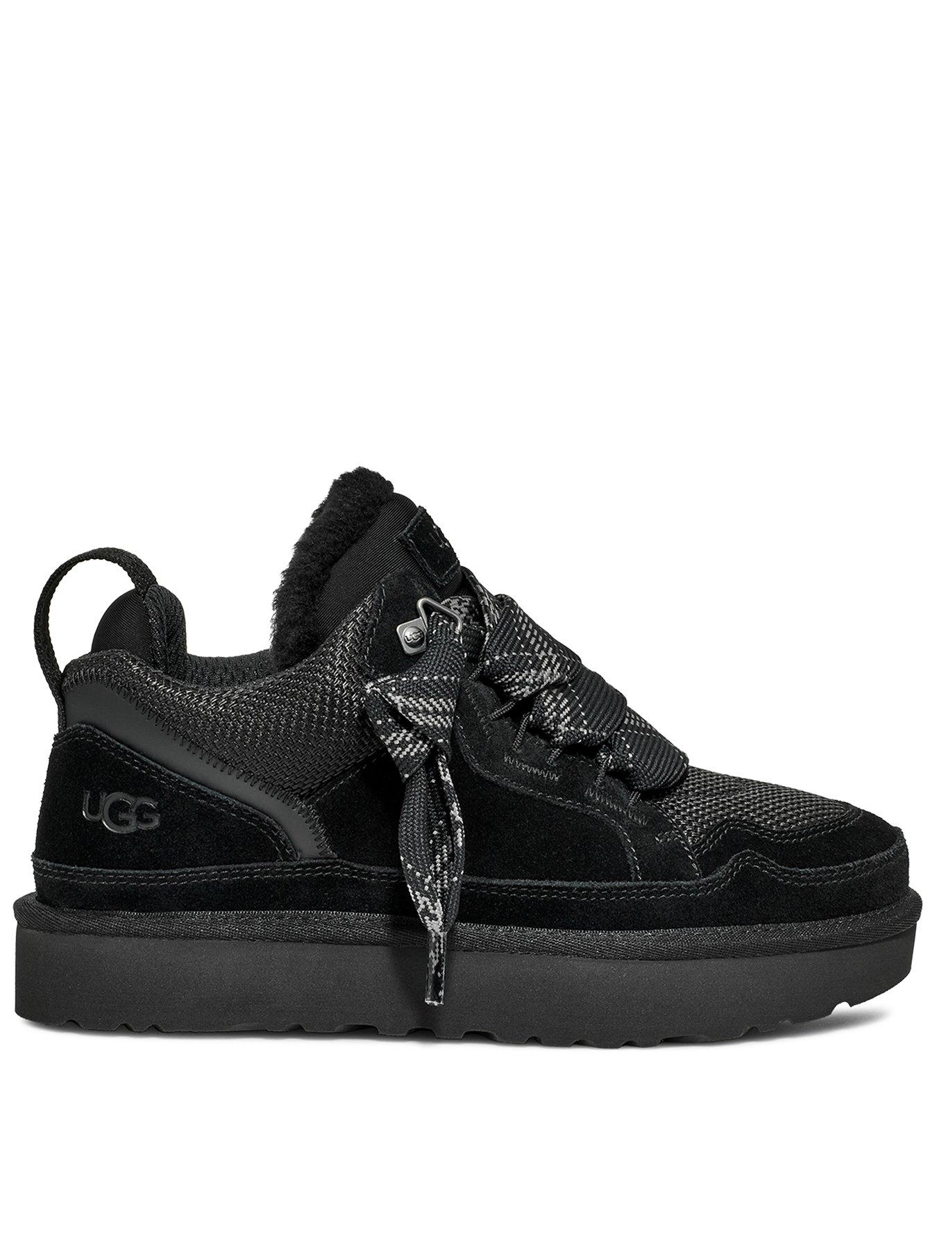 Image 1 of 6 of UGG Ugg Lowmel Lace Up Trainers - Black
