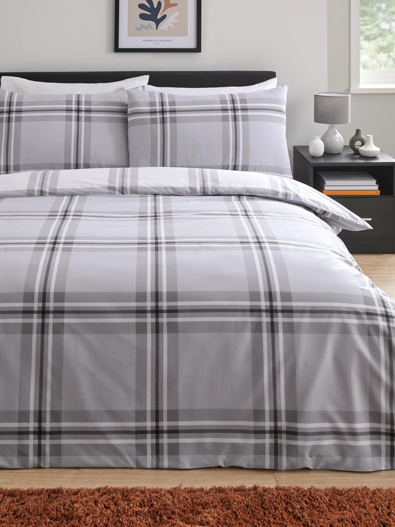 everyday-grey-check-reversible-duvet-cover-set