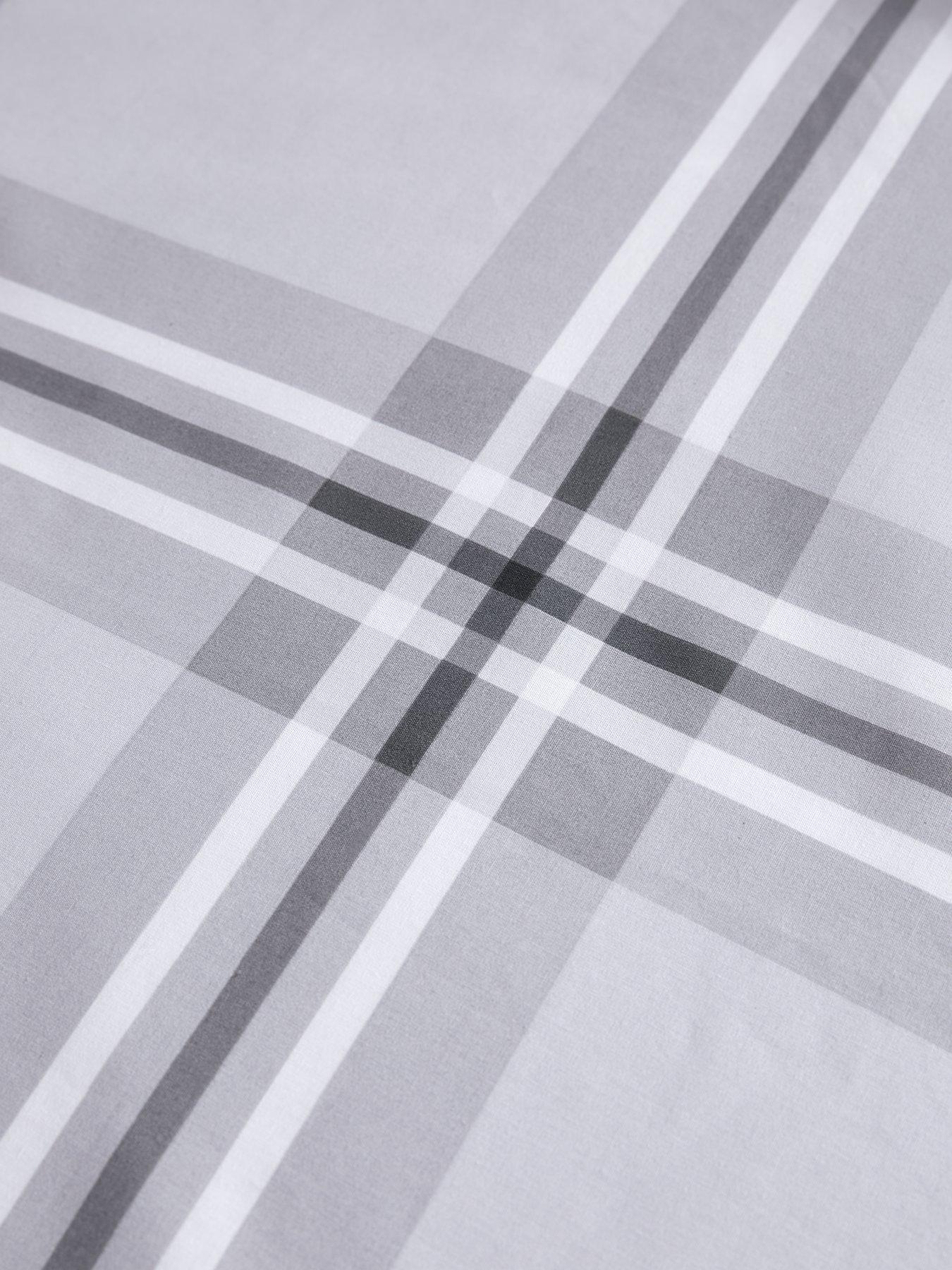 Image 5 of 6 of The Very Collection Grey Check Reversible Duvet Cover Set