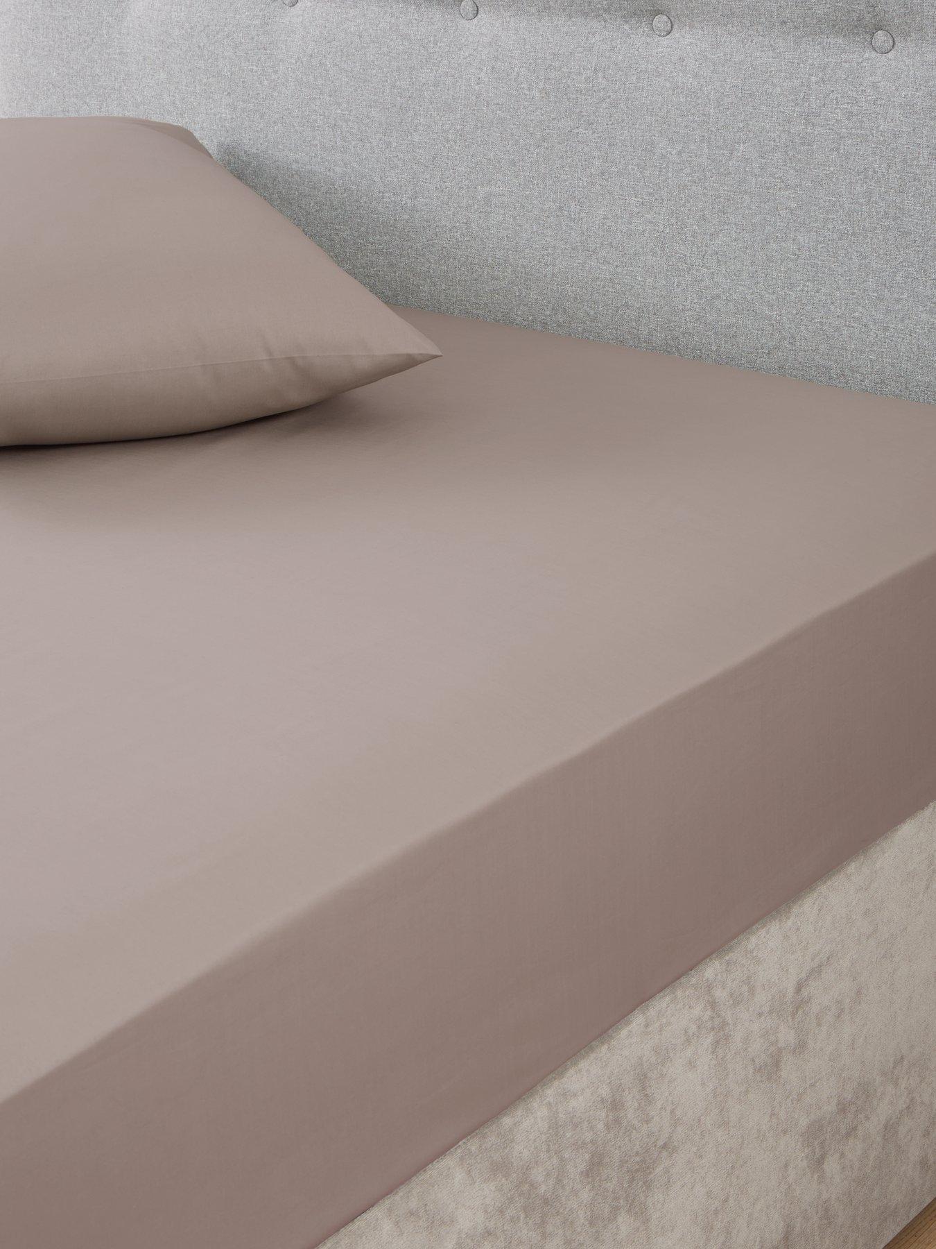Very Home Non-Iron 180 Thread Count 28 cm Fitted Sheet