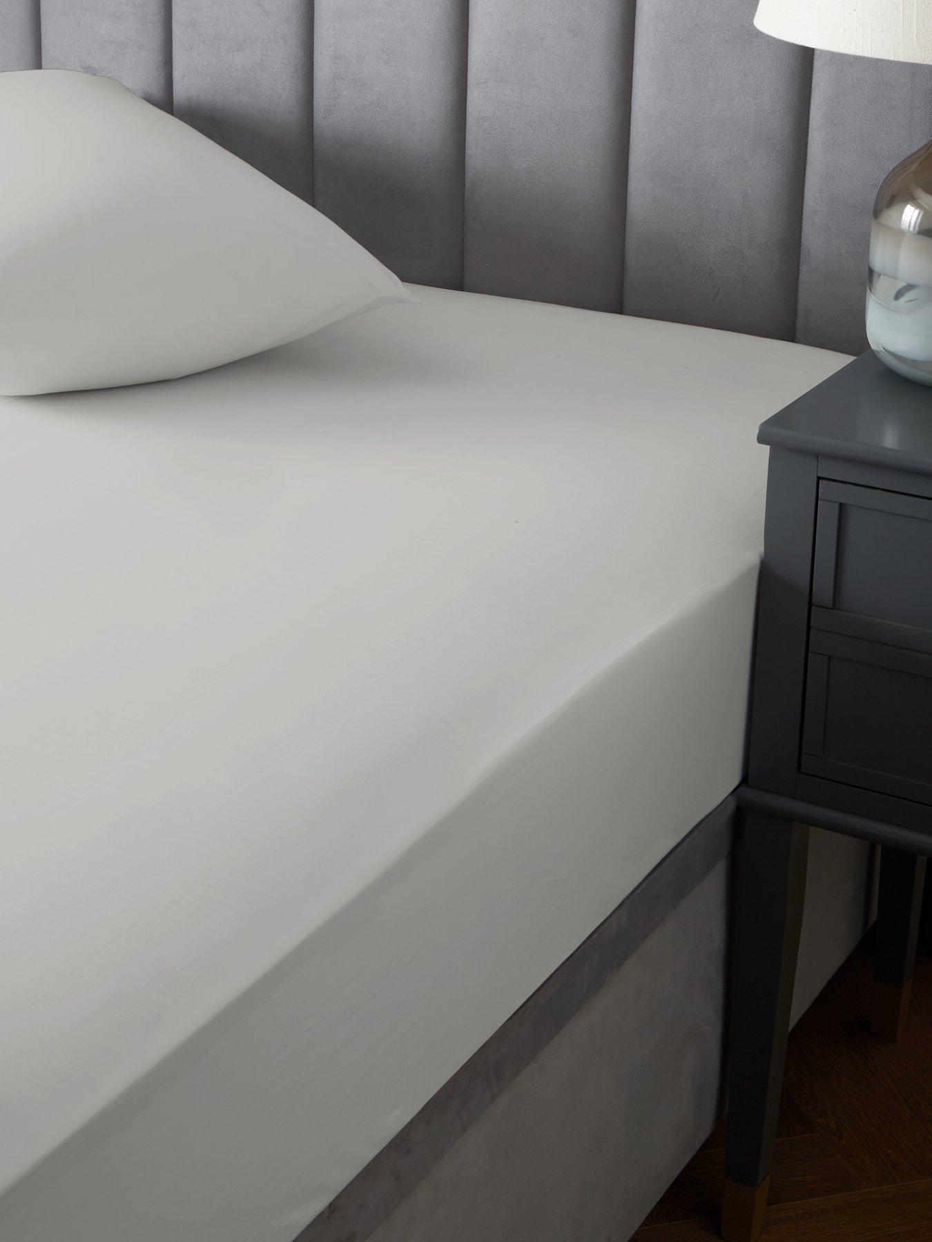 Image 1 of 3 of Very Home Luxury 400 Thread Count Soft Touch Cotton Sateen 32 cm Extra Deep Fitted Sheet