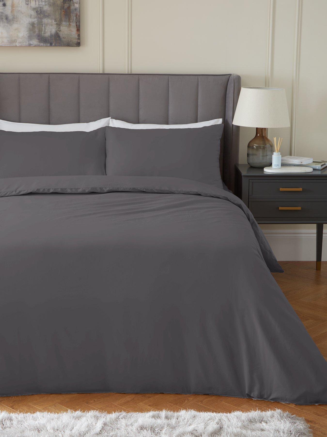 Image of Very Home Luxury 400 Thread Count Soft Touch Cotton Sateen Duvet Cover Set