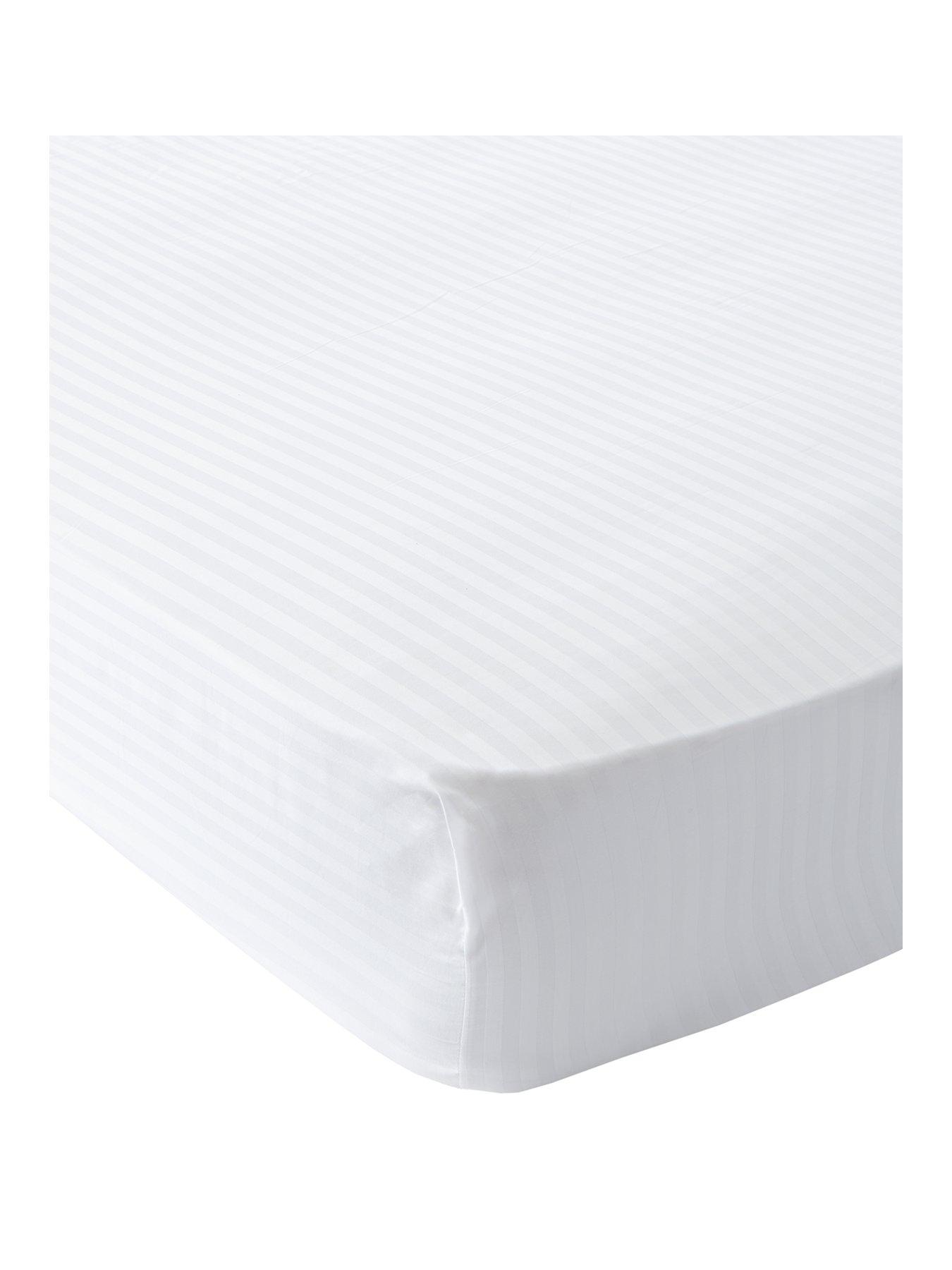 Image 2 of 3 of The Very Collection 300 Thread Count Soft Touch Sateen Stripe Extra Deep 32 cm Fitted Sheet&nbsp;