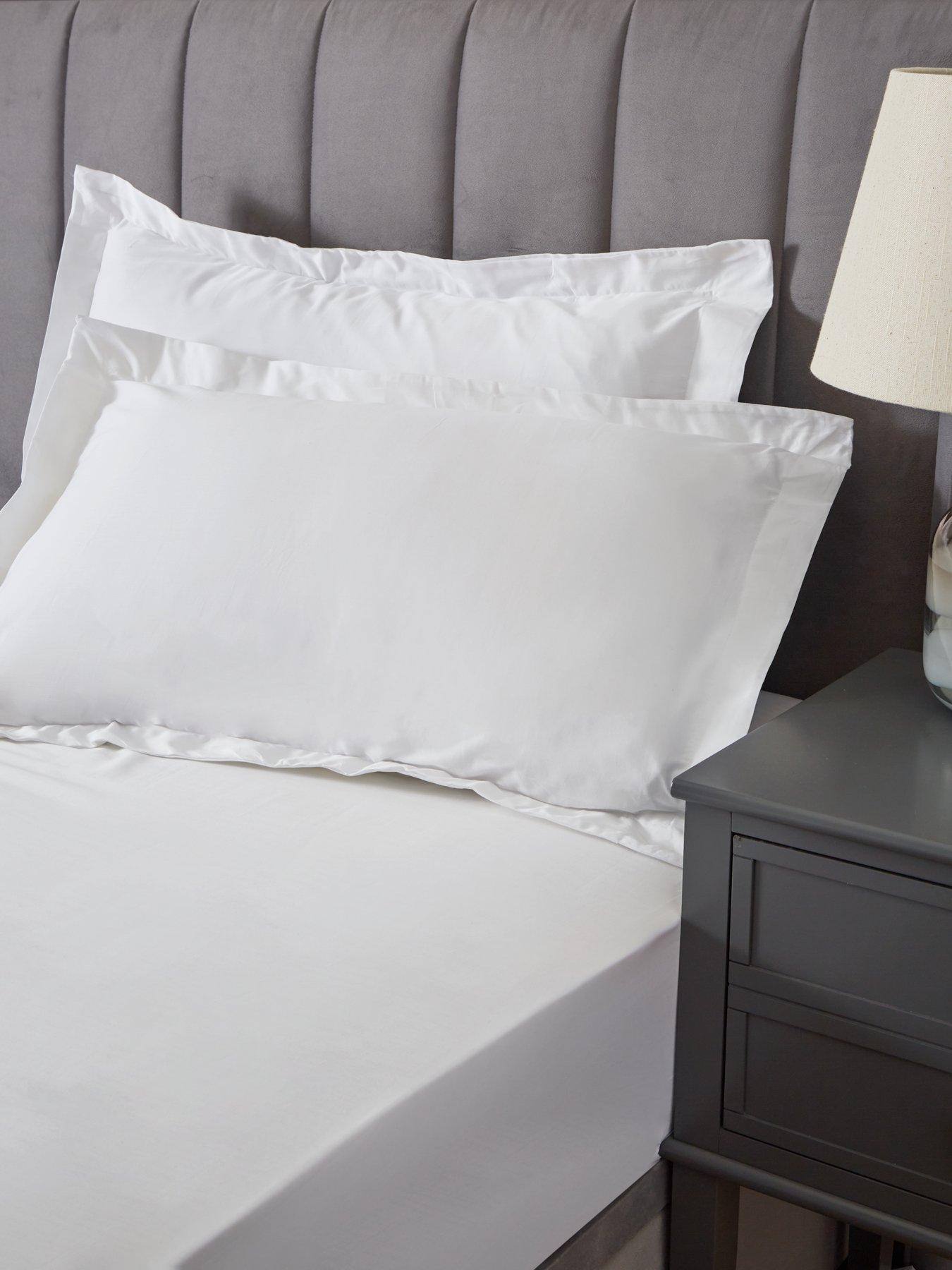 Image 1 of 3 of Very Home Luxury 400 Thread Count Soft Touch Cotton Sateen Oxford Pillowcase Pair