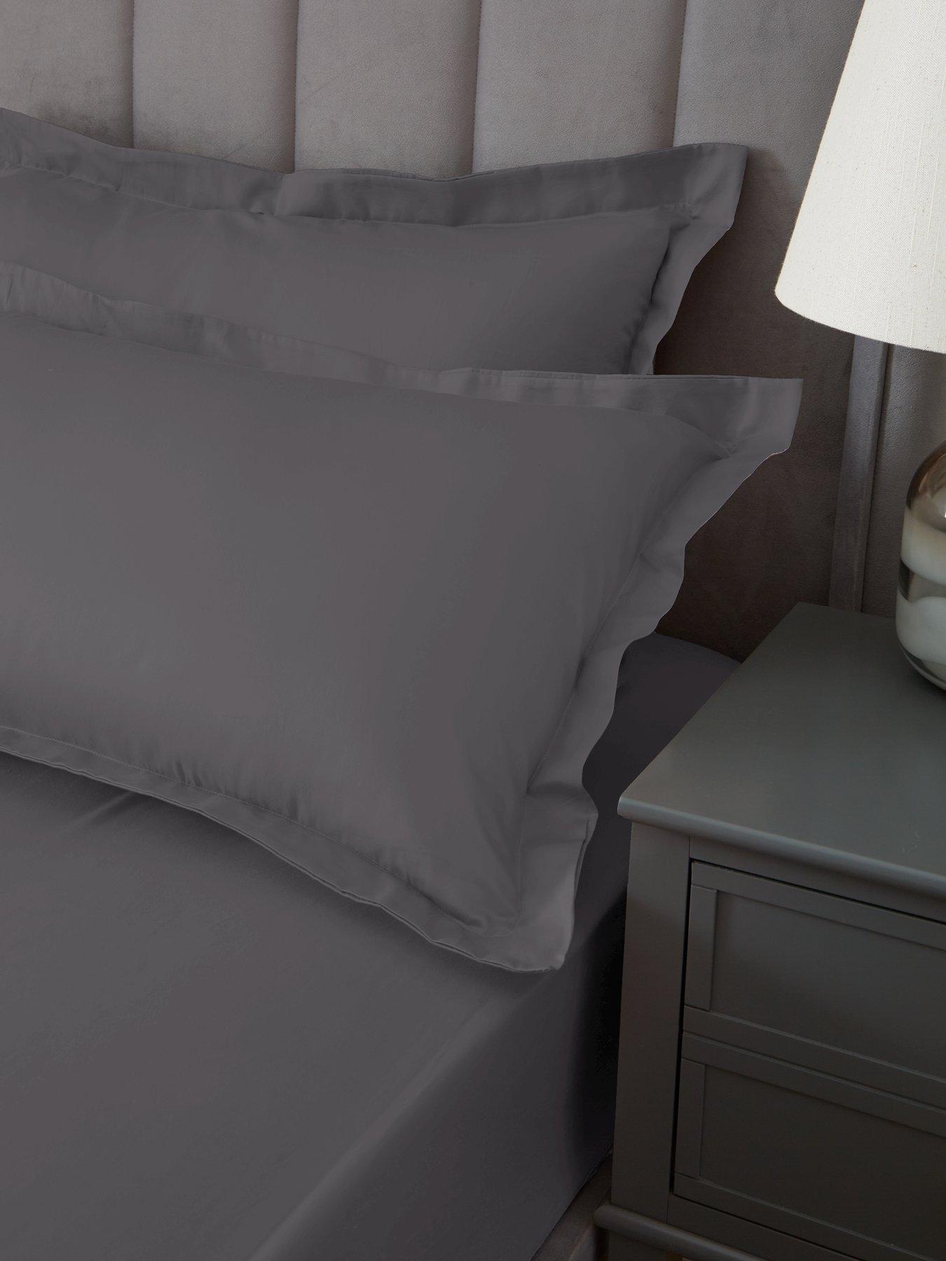 Image of Very Home Luxury 400 Thread Count Soft Touch Cotton Sateen Oxford Pillowcase Pair