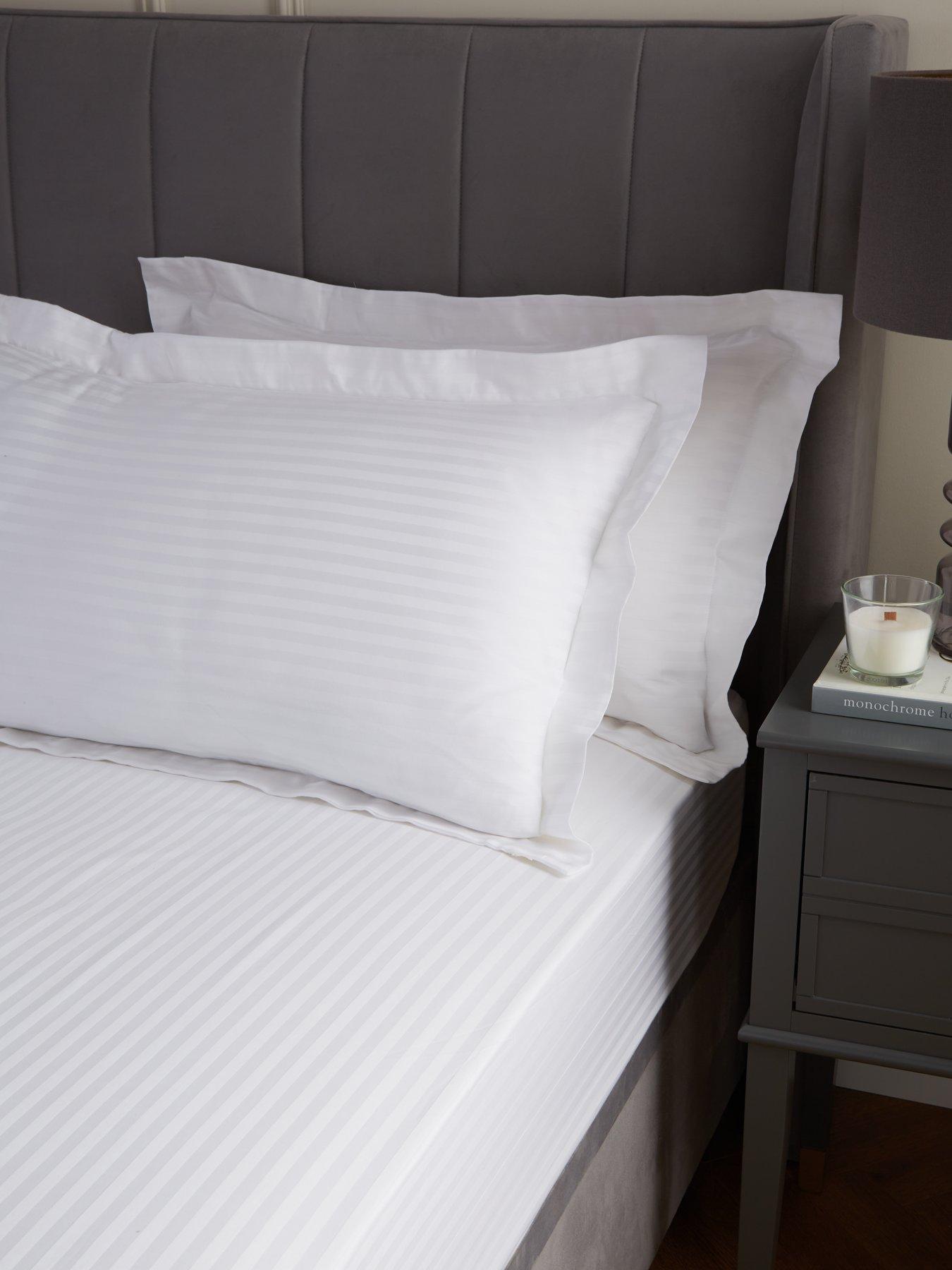 Image 1 of 3 of The Very Collection Luxury 300 Thread Count Soft Touch Sateen Stripe Oxford Pillowcase Pair&nbsp;