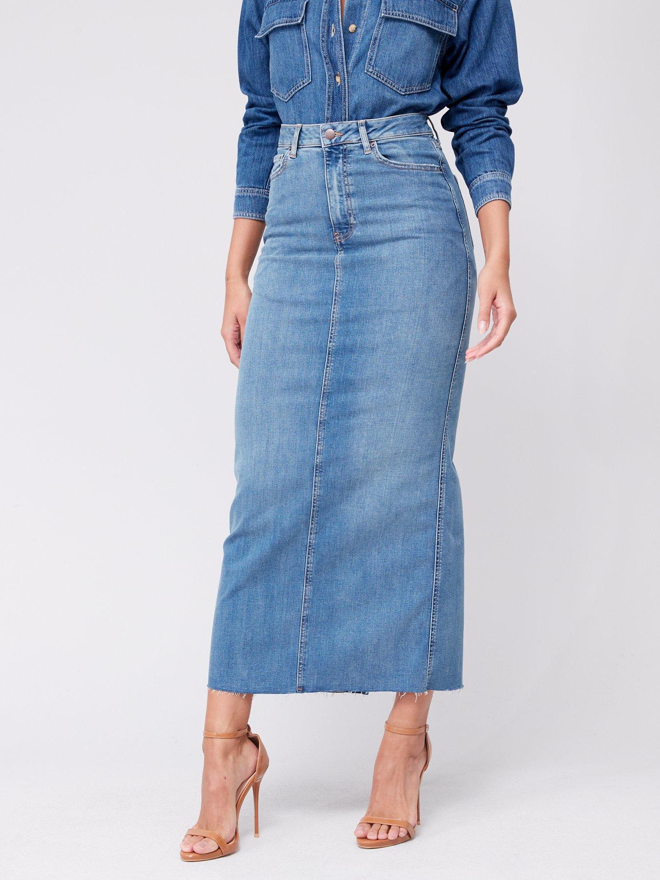 Mid length denim skirt size outlet 18