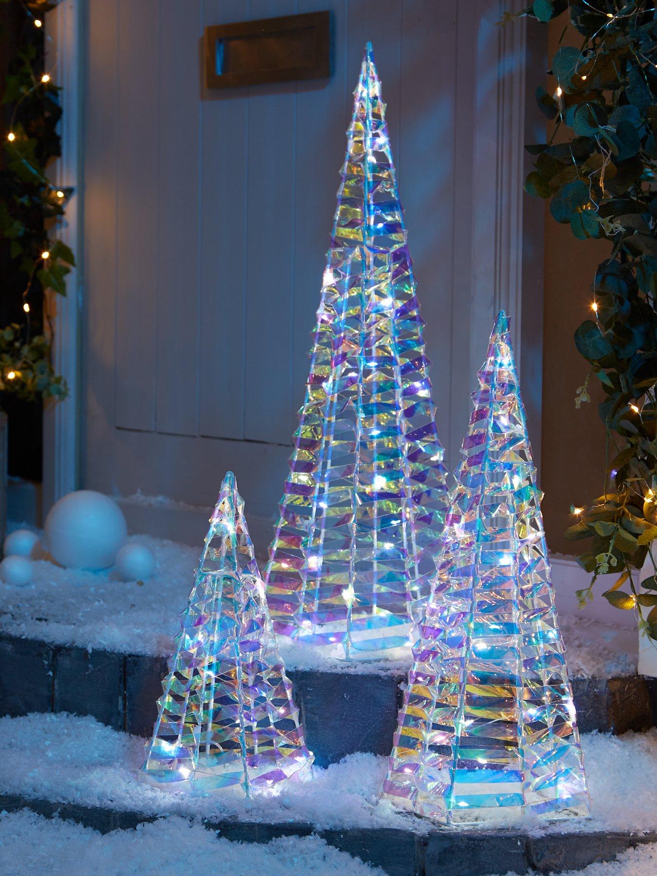 very-home-set-ofnbsp3-battery-operatednbspiridescentnbsplit-cone-multifunctionnbspoutdoor-christmasnbsplights