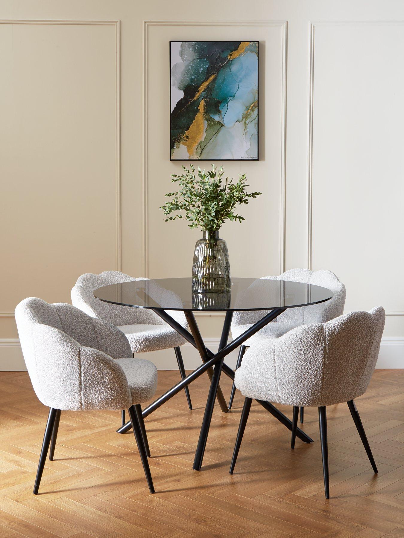 very-home-angel-glass-top-120-cm-dining-table-with-4-angel-bouclenbspchairs-blackcream