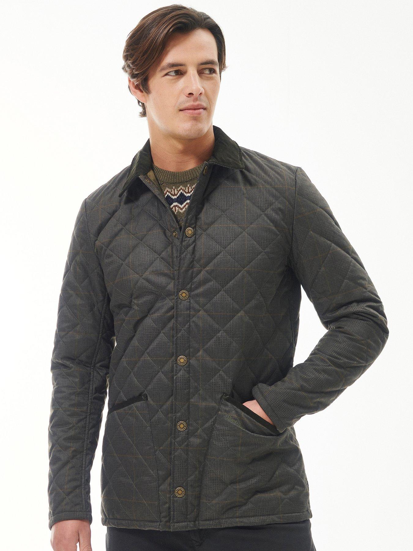 barbour-checked-heritage-liddesdale-quilted-jacket-dark-greenfront