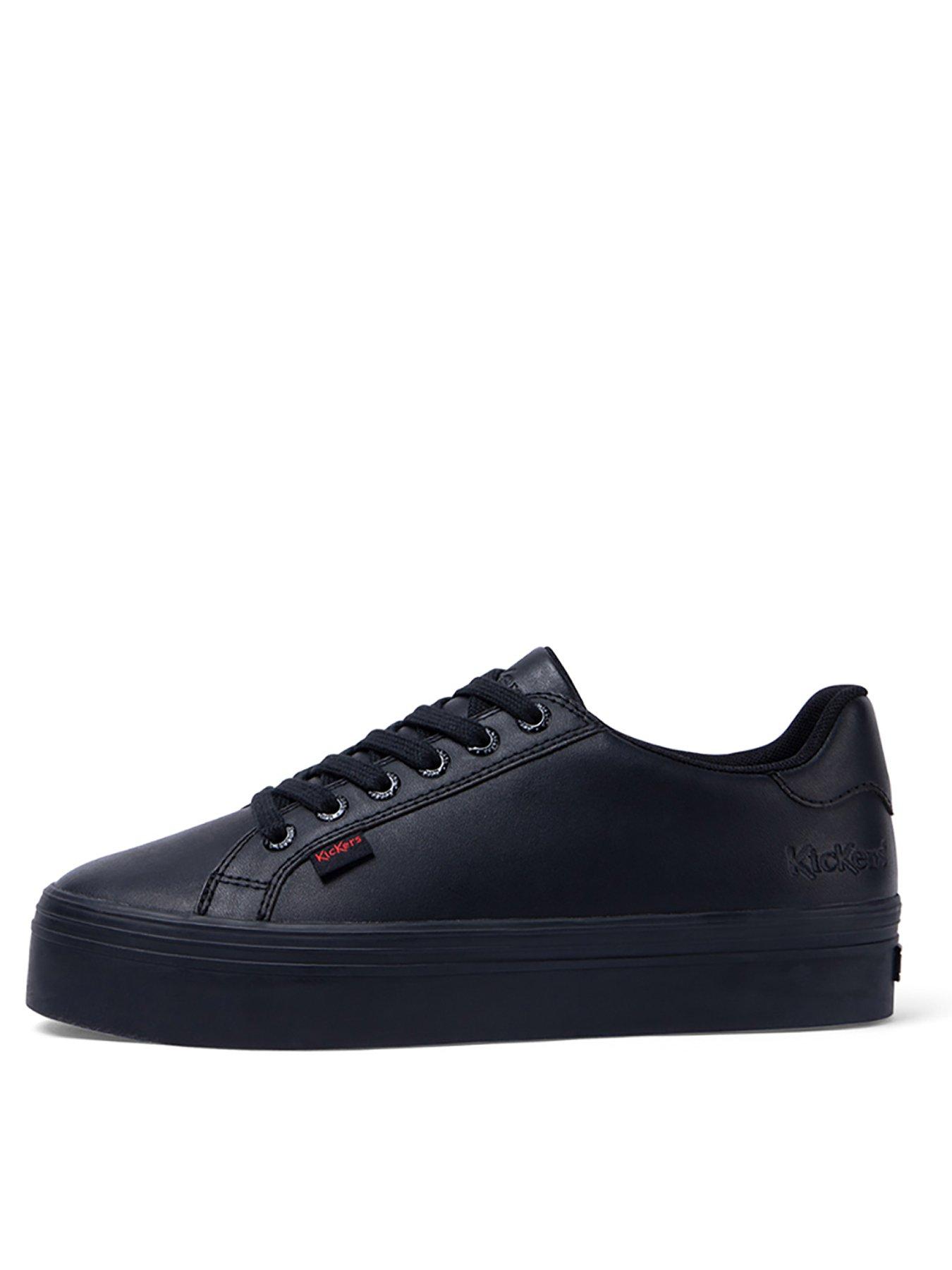 Kickers Kickers Tovni Stack in Black Leather
