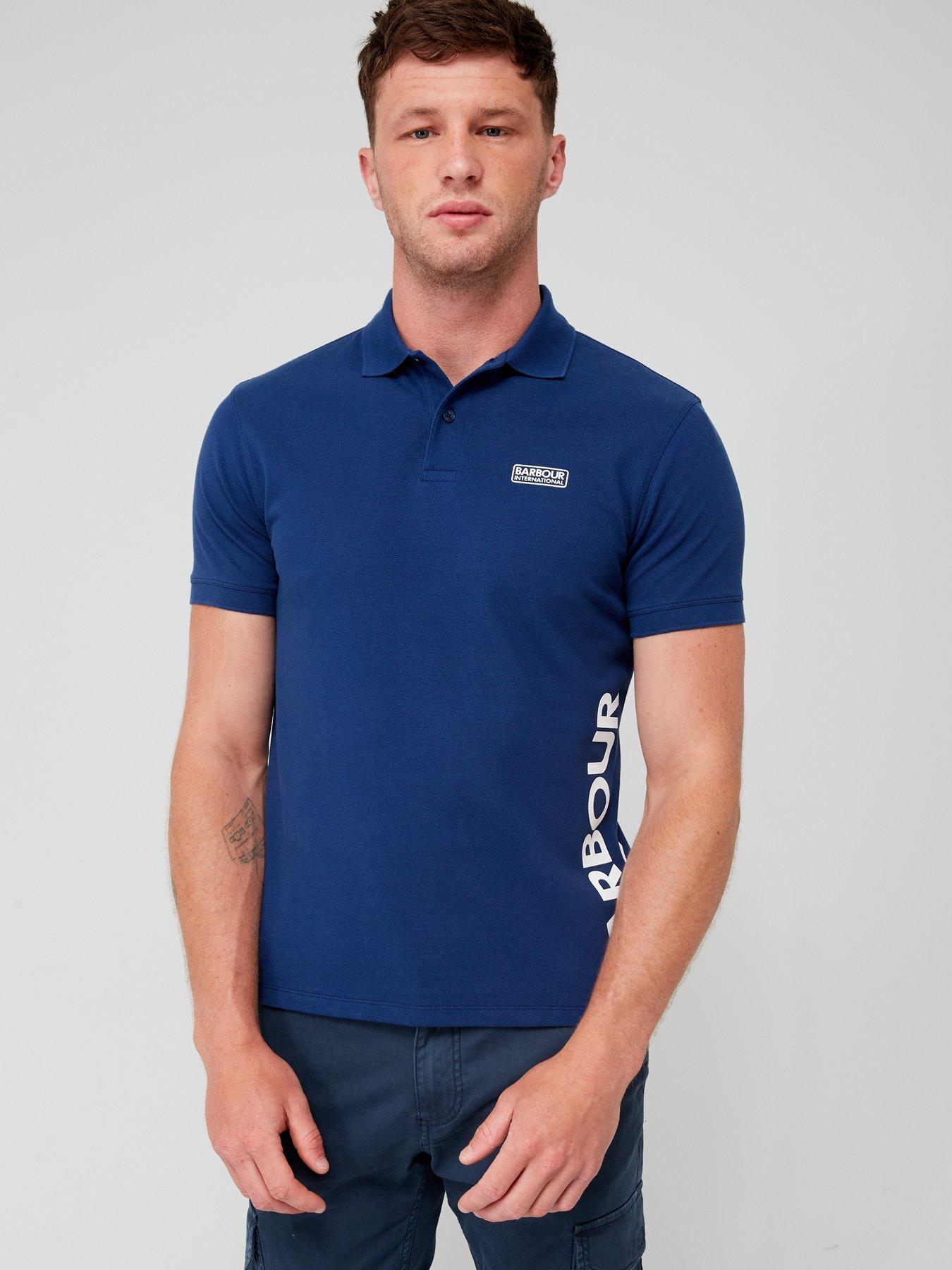 Navy barbour cheap polo shirt