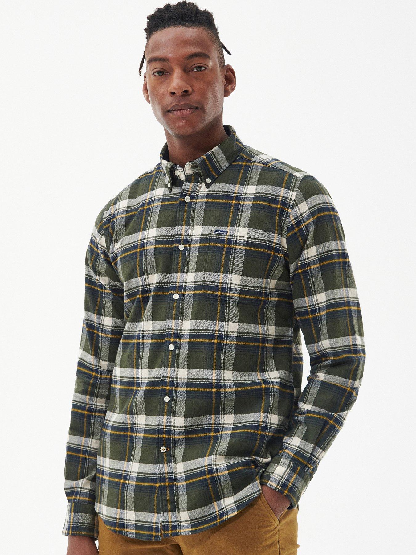 Barbour shirts best sale mens Green