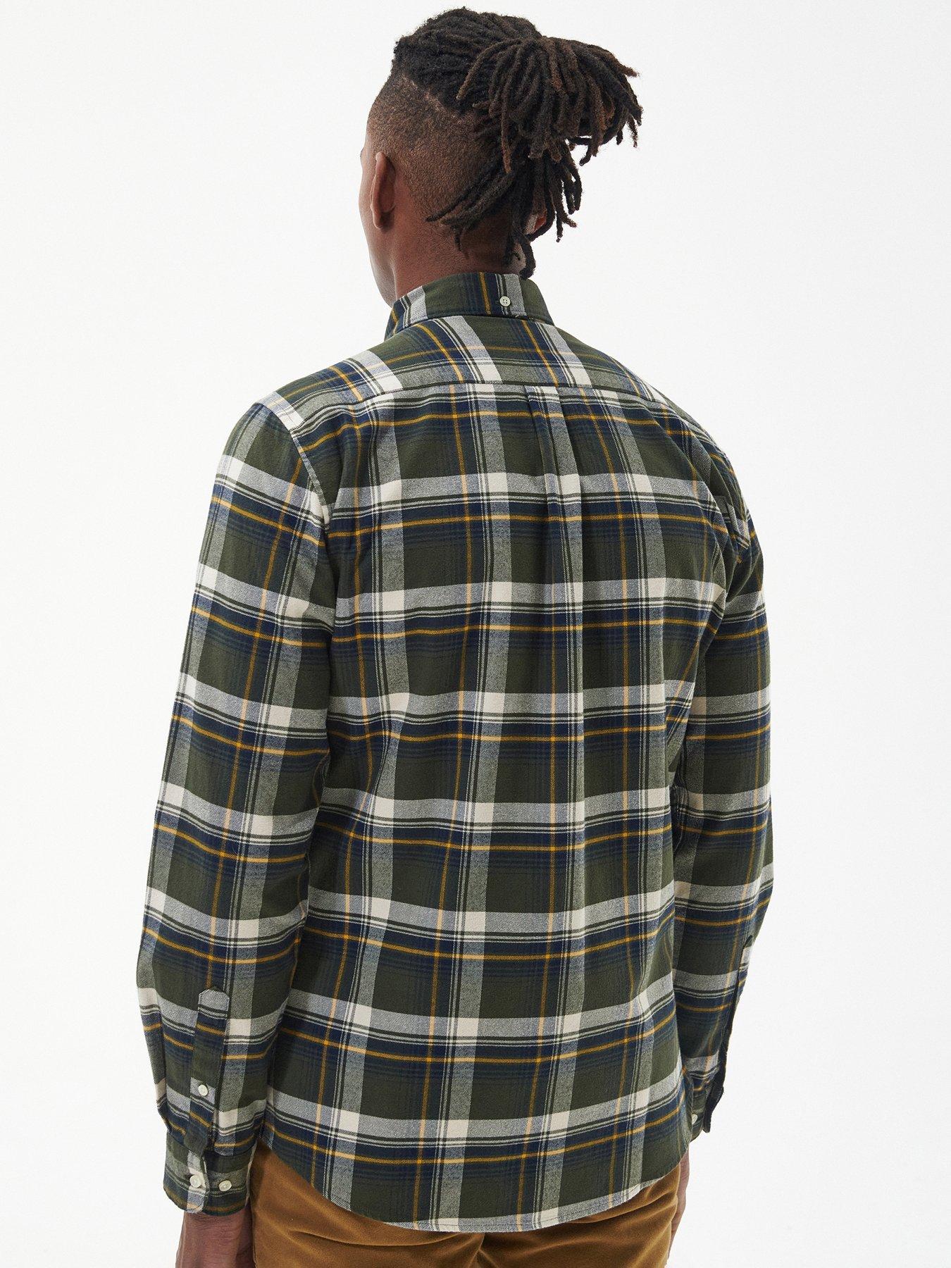 barbour-shieldton-tailored-shirt-greenstillFront