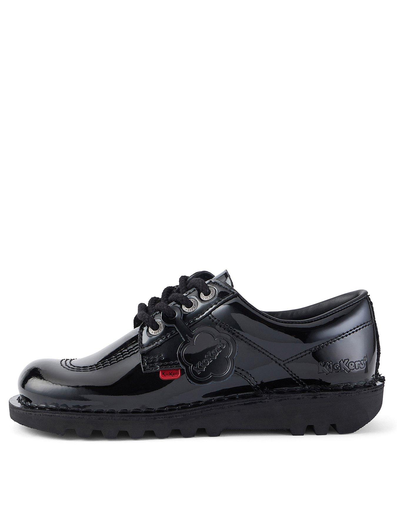 undefined Kick Lo Core Patent Leather Shoe - Black
