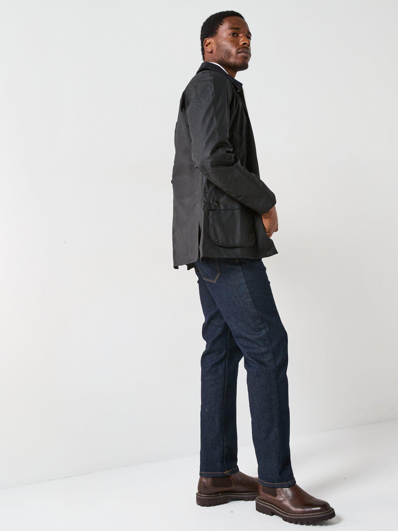 Image 3 of 6 of Barbour Mens Ashby Waxed Cotton Storm Collar Jacket - Black