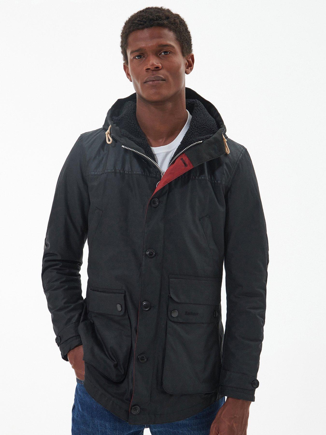 Barbour black hot sale parka