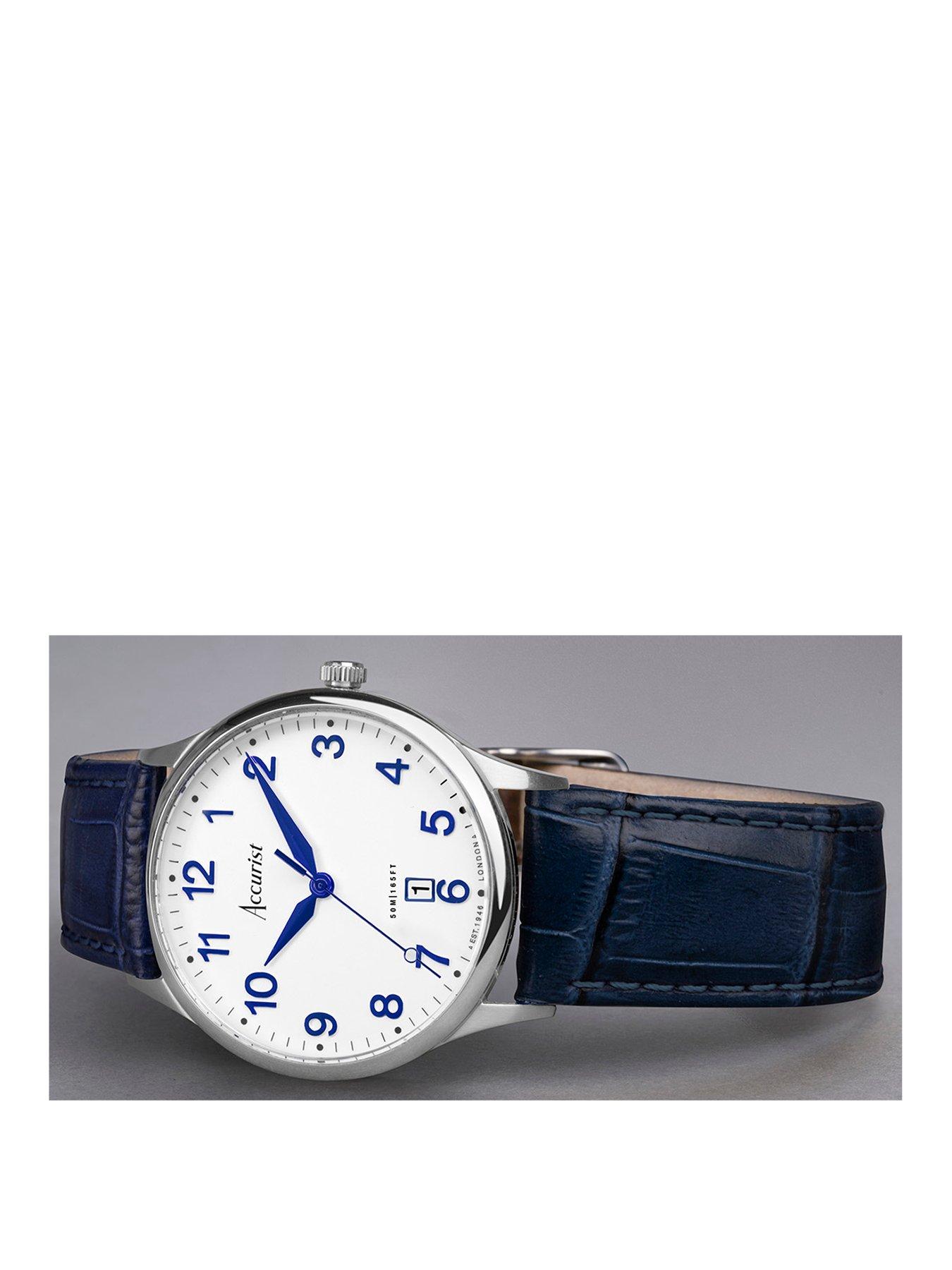 accurist-accurist-classic-mens-blue-leather-strap-analogue-watchstillFront