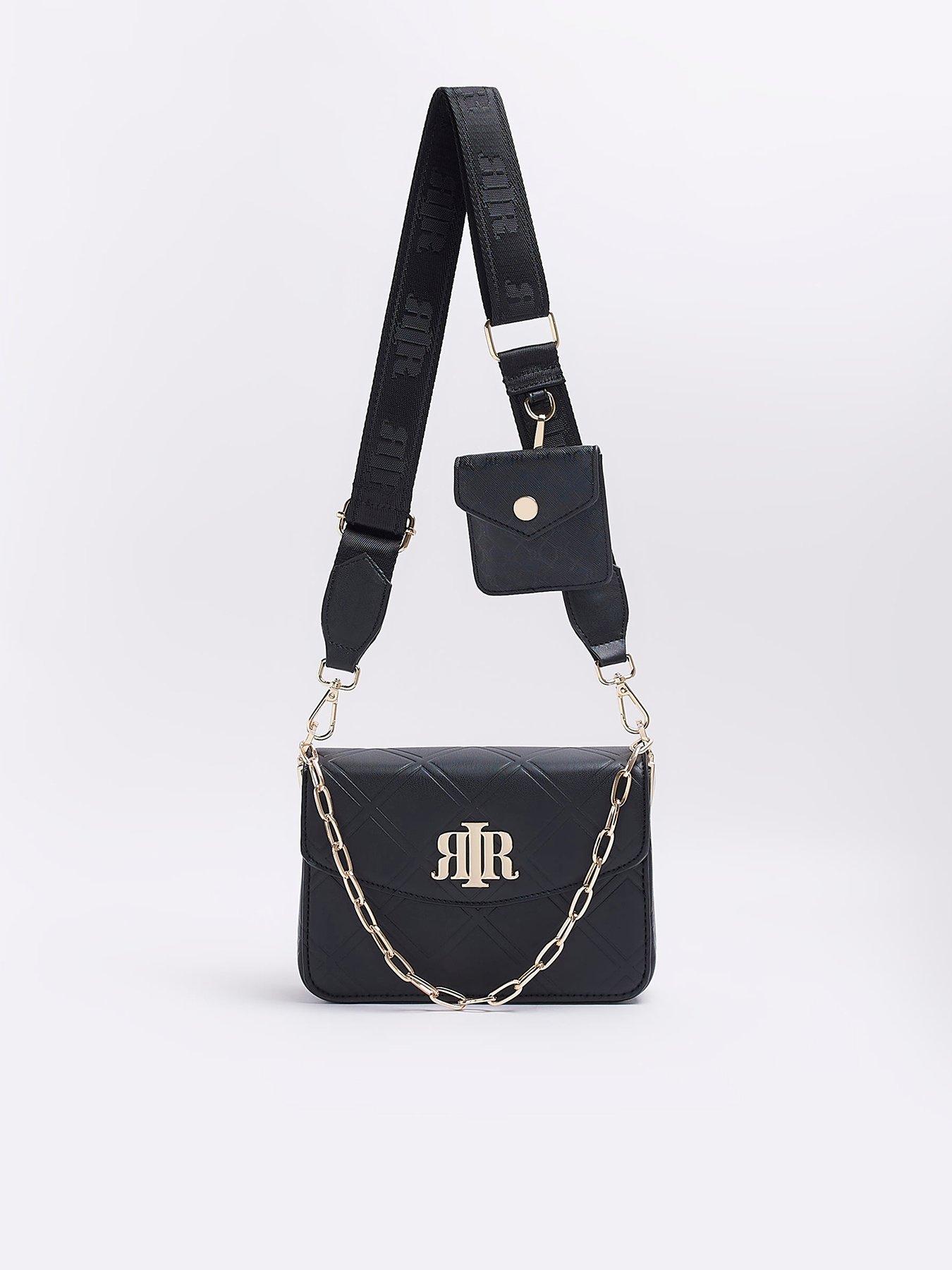 River Island Cross Body Bag Black