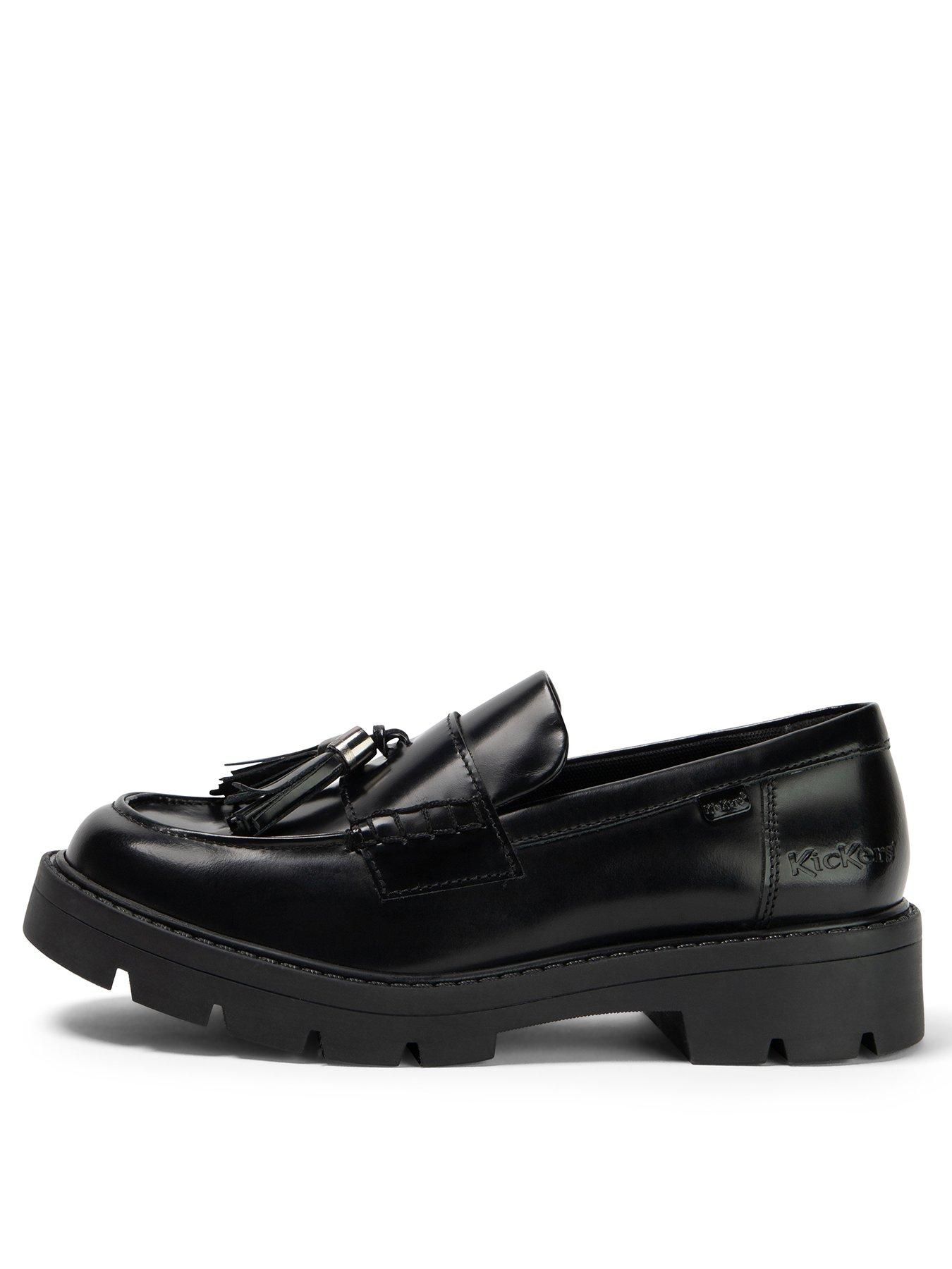 Kickers Youth Kori Tassle Leather Loafer School Shoe