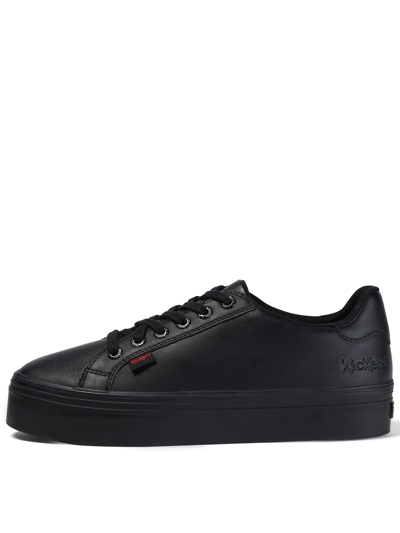 Image 1 of 5 of Kickers Youth Tovni Stack Leather Lace Up School Plimsoll