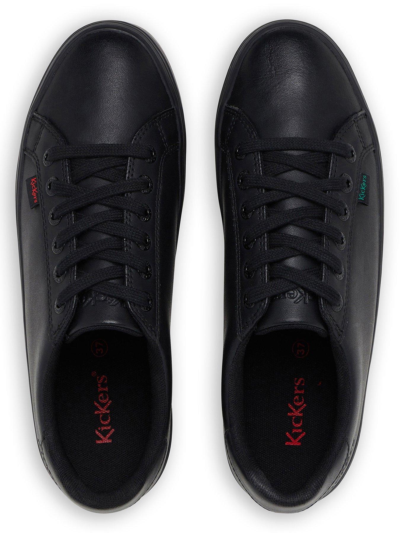 Image 4 of 5 of Kickers Youth Tovni Stack Leather Lace Up School Plimsoll