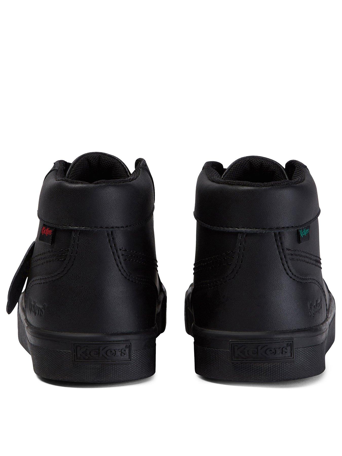 Image 2 of 6 of Kickers Tovni Hi Top School Shoe - Black
