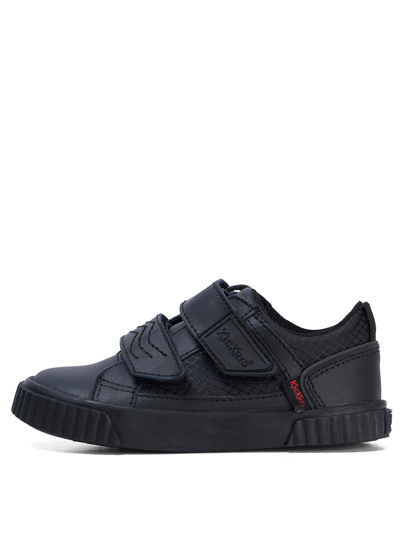 Image 1 of 6 of Kickers Tovni Twin Flex Leather Plimsoll School Shoe