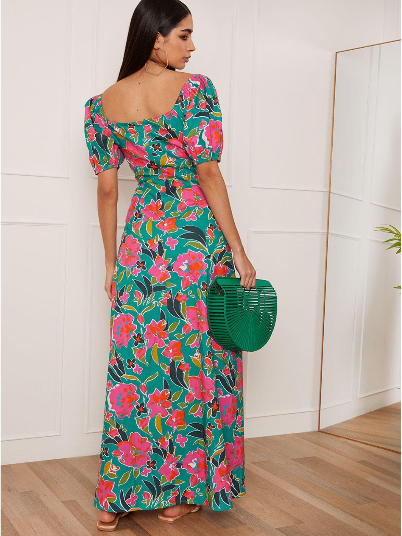 chi-chi-london-square-neck-floral-maxi-dress-in-greenstillFront