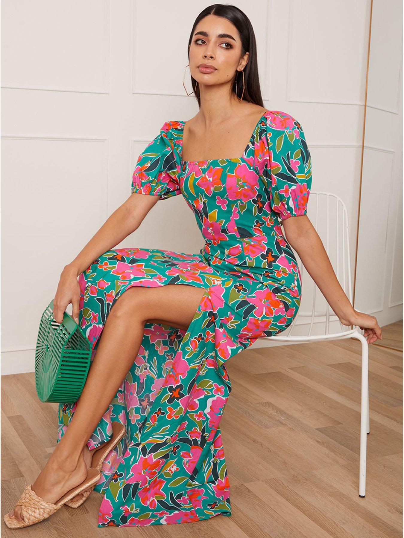 chi-chi-london-square-neck-floral-maxi-dress-in-greendetail