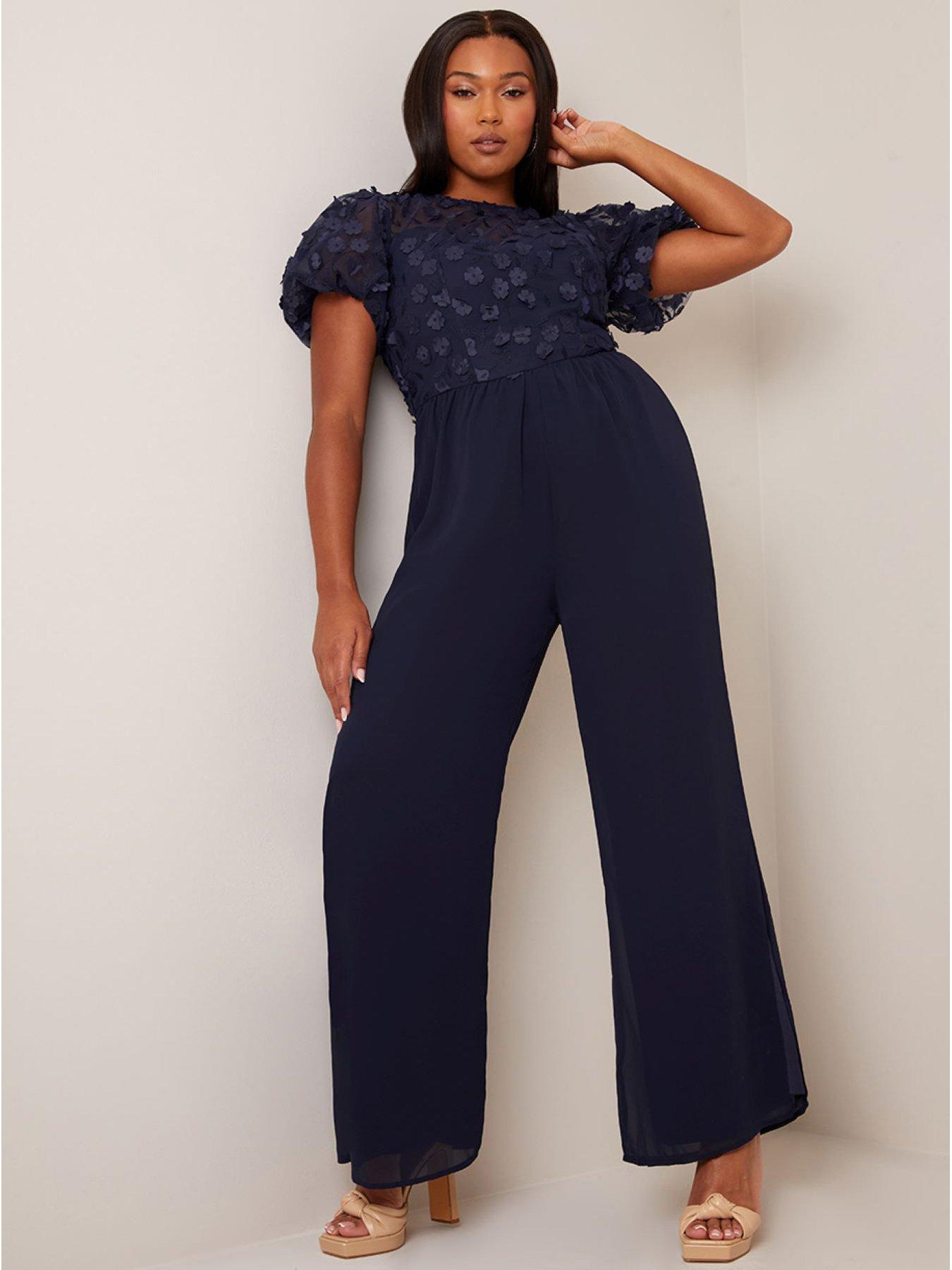 Navy store lace jumpsuit