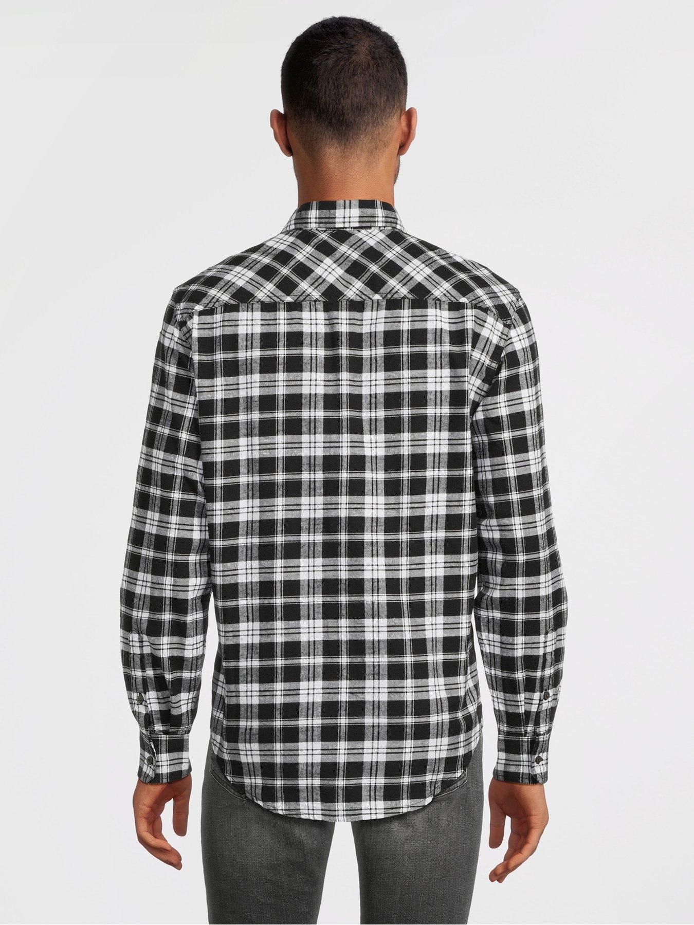 diesel-diesel-regular-fit-flannel-checked-shirt-blackstillFront