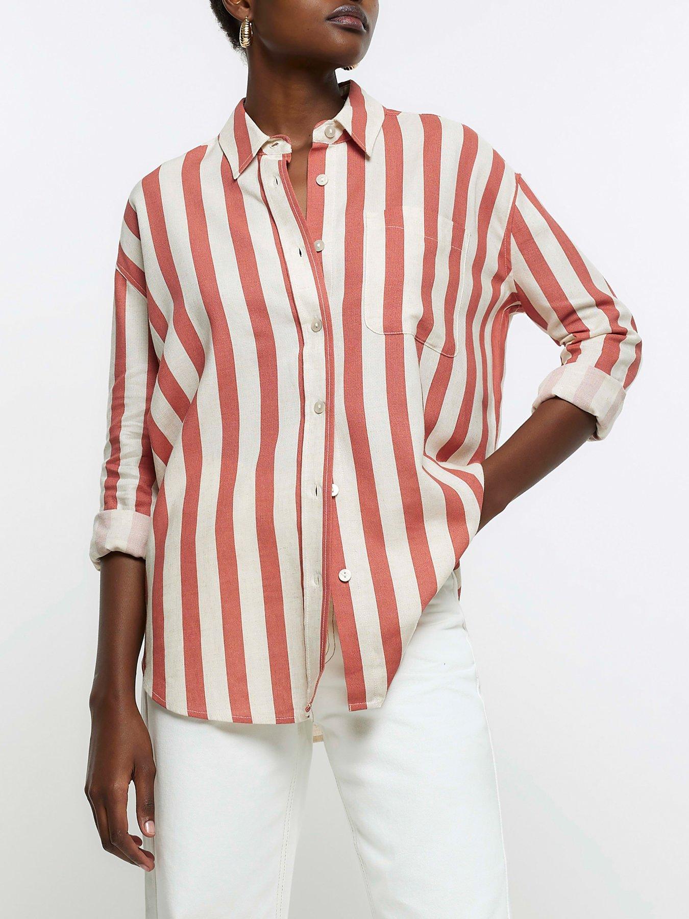 river-island-stripe-linen-shirt-dark-redfront