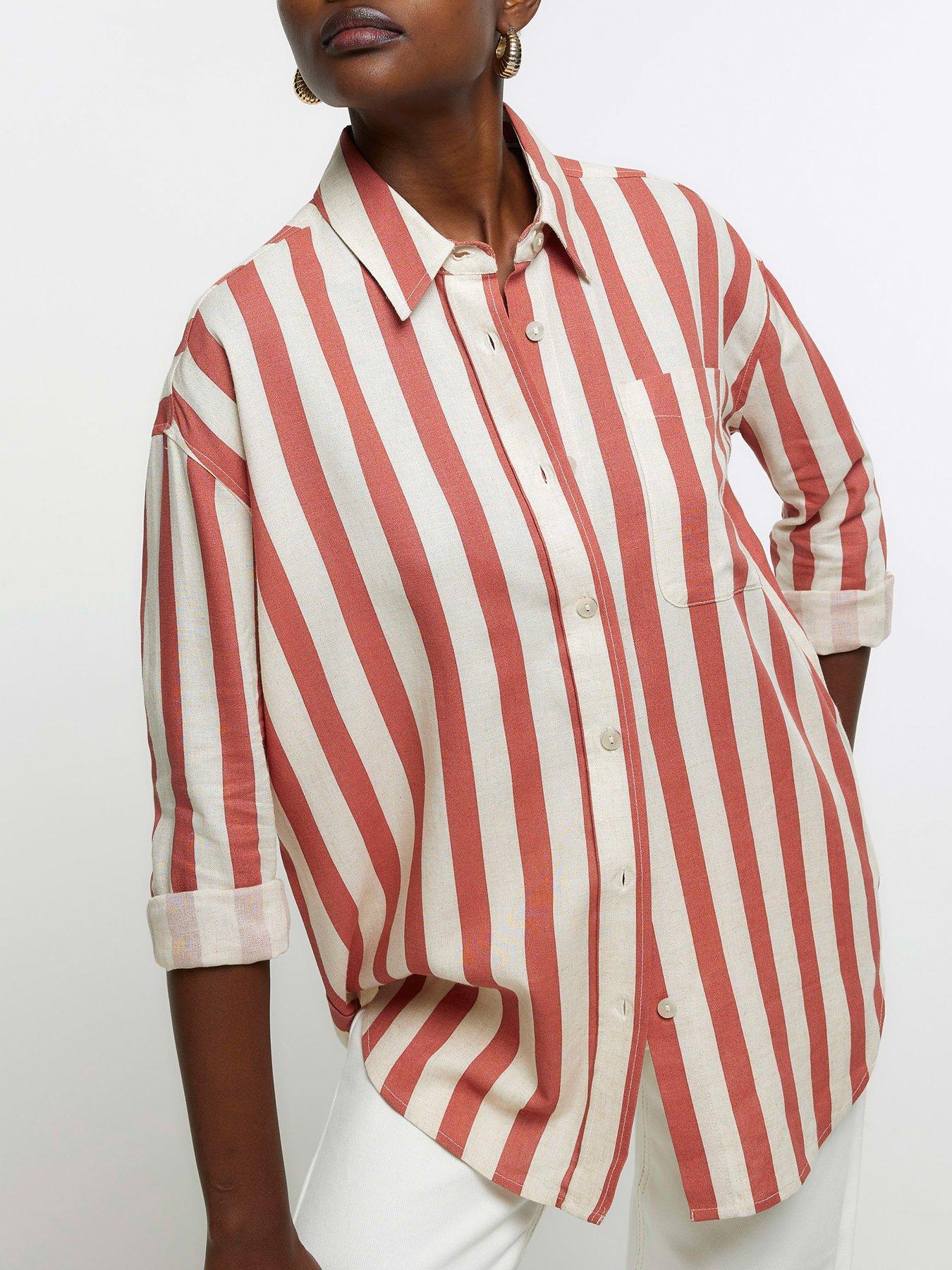 river-island-stripe-linen-shirt-dark-redoutfit