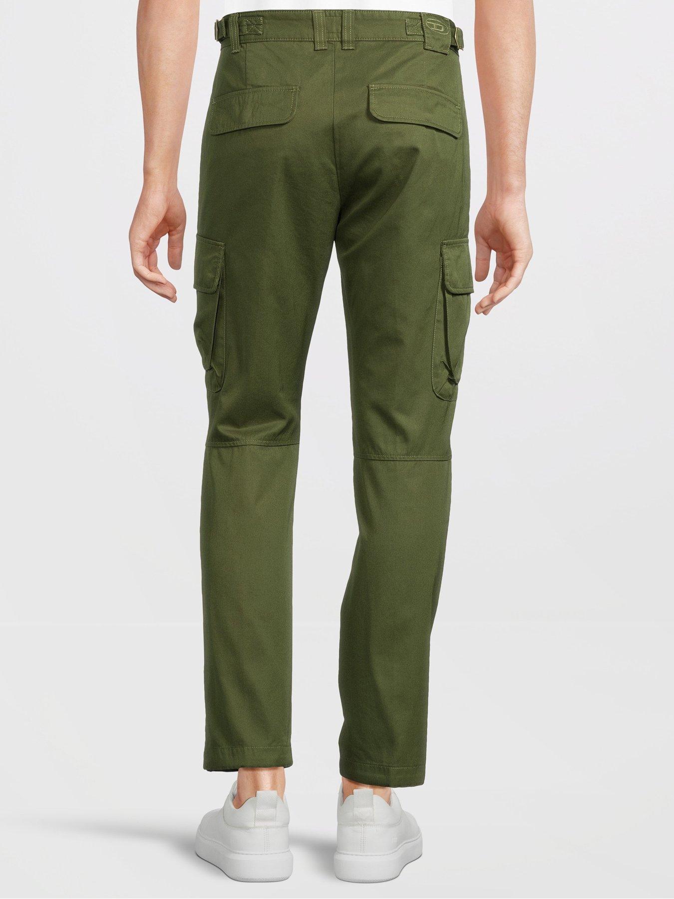 diesel-diesel-cargo-trousers-greenstillFront