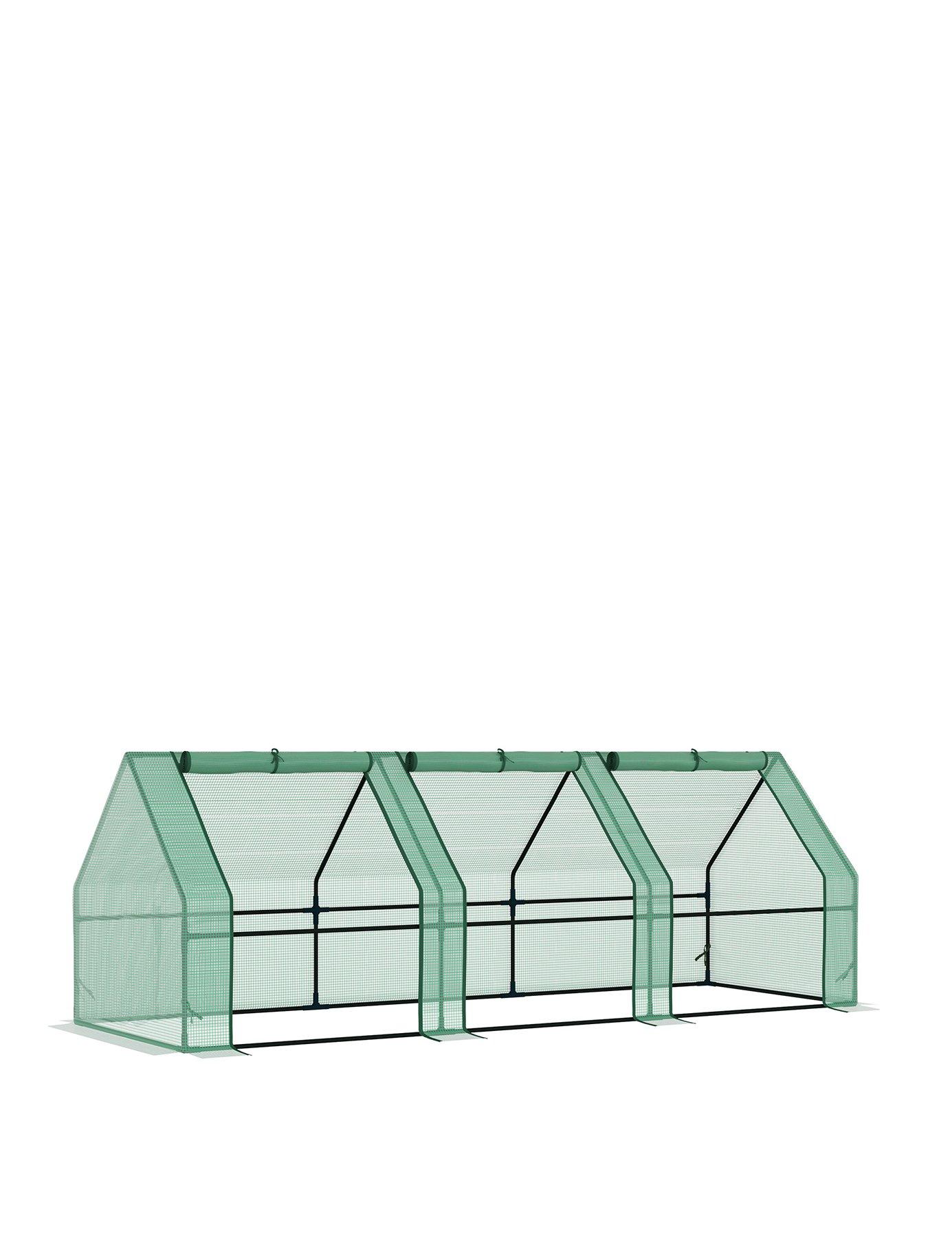 undefined Polytunnel Mini Greenhouse with Steel Frame