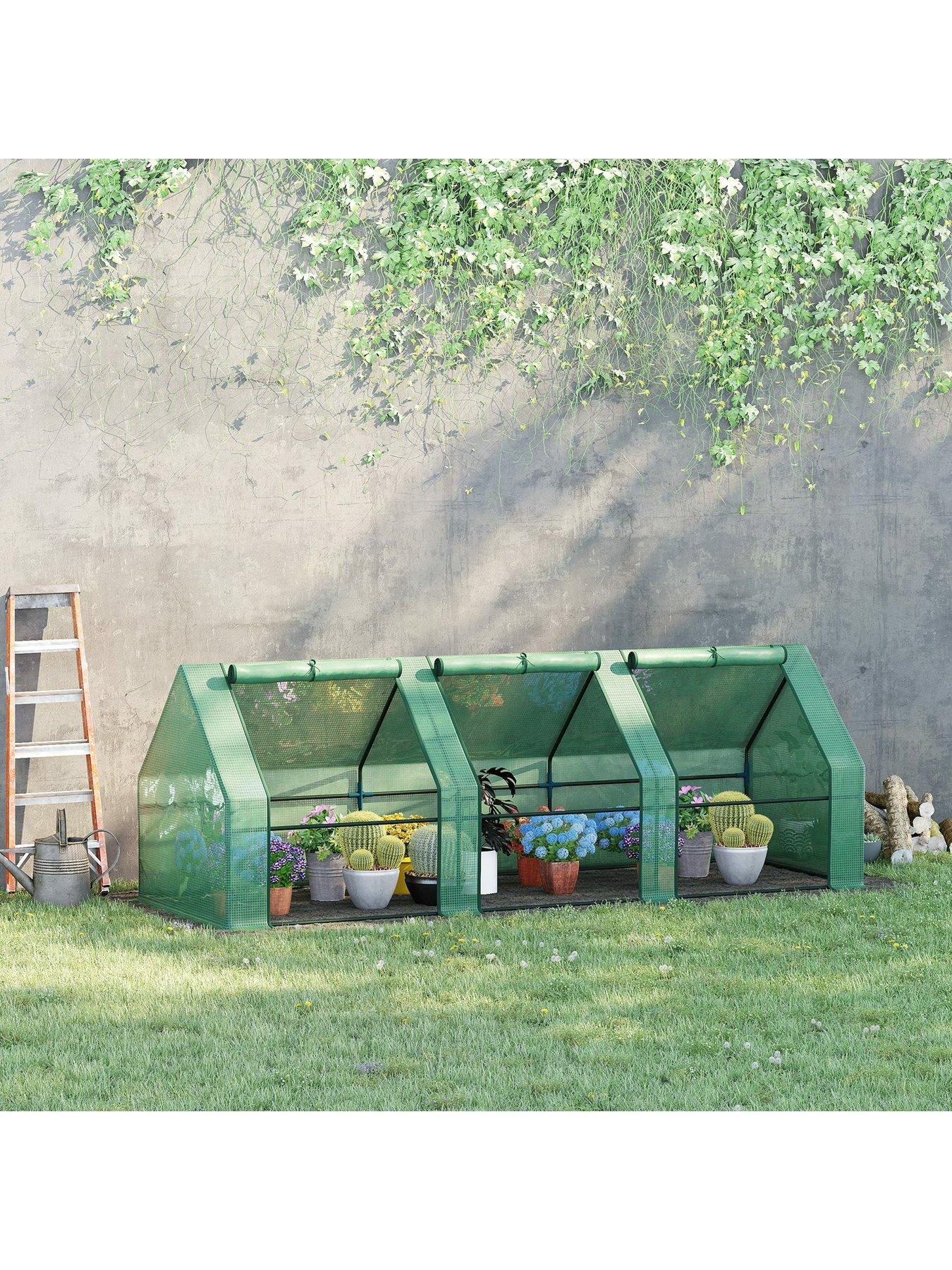 outsunny-polytunnel-mininbspgreenhouse-withnbspsteel-framestillFront