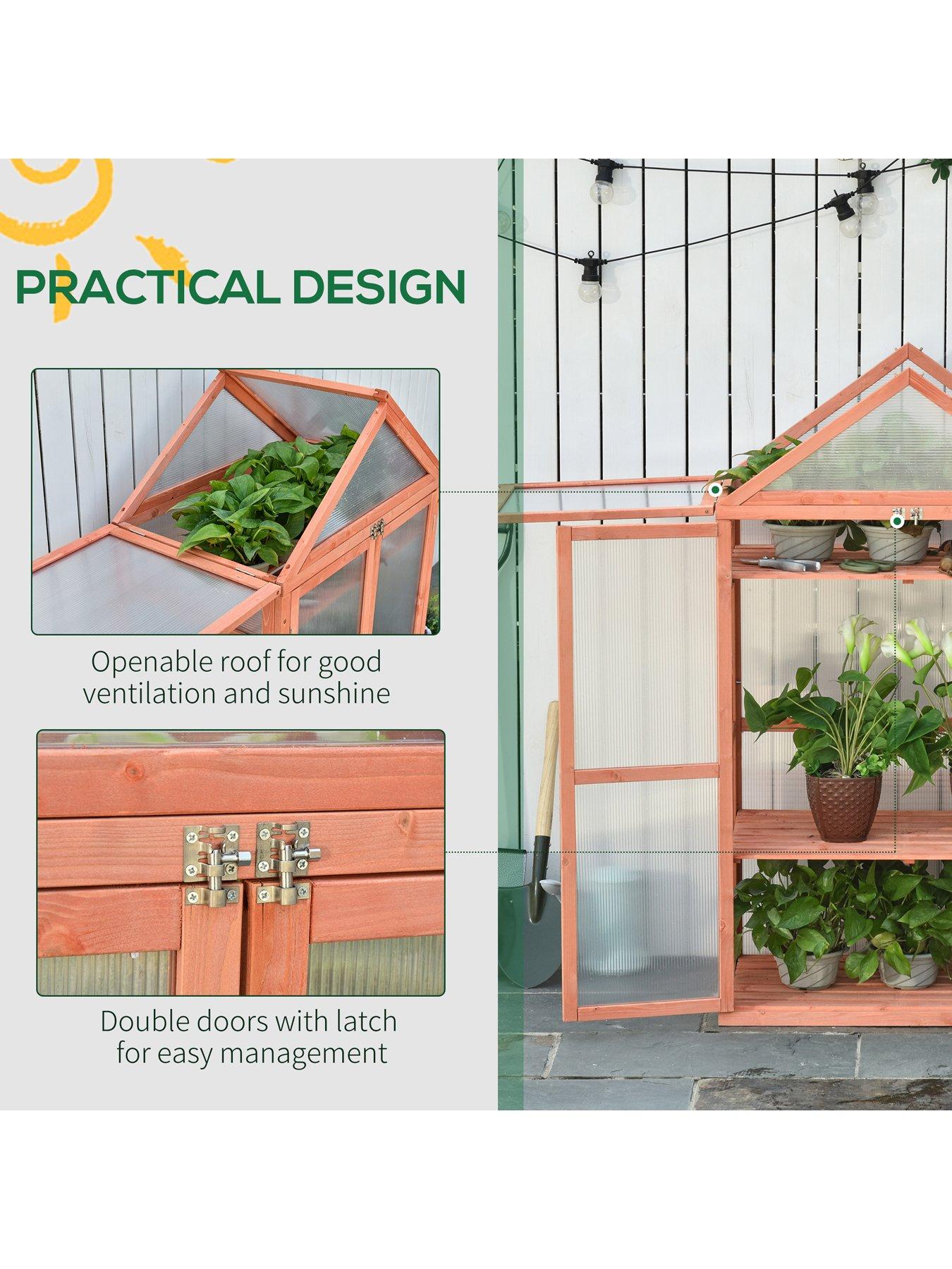 outsunny-wooden-cold-frame-greenhouse-for-plants--nbsp80-x-47-x-138cm-orangedetail