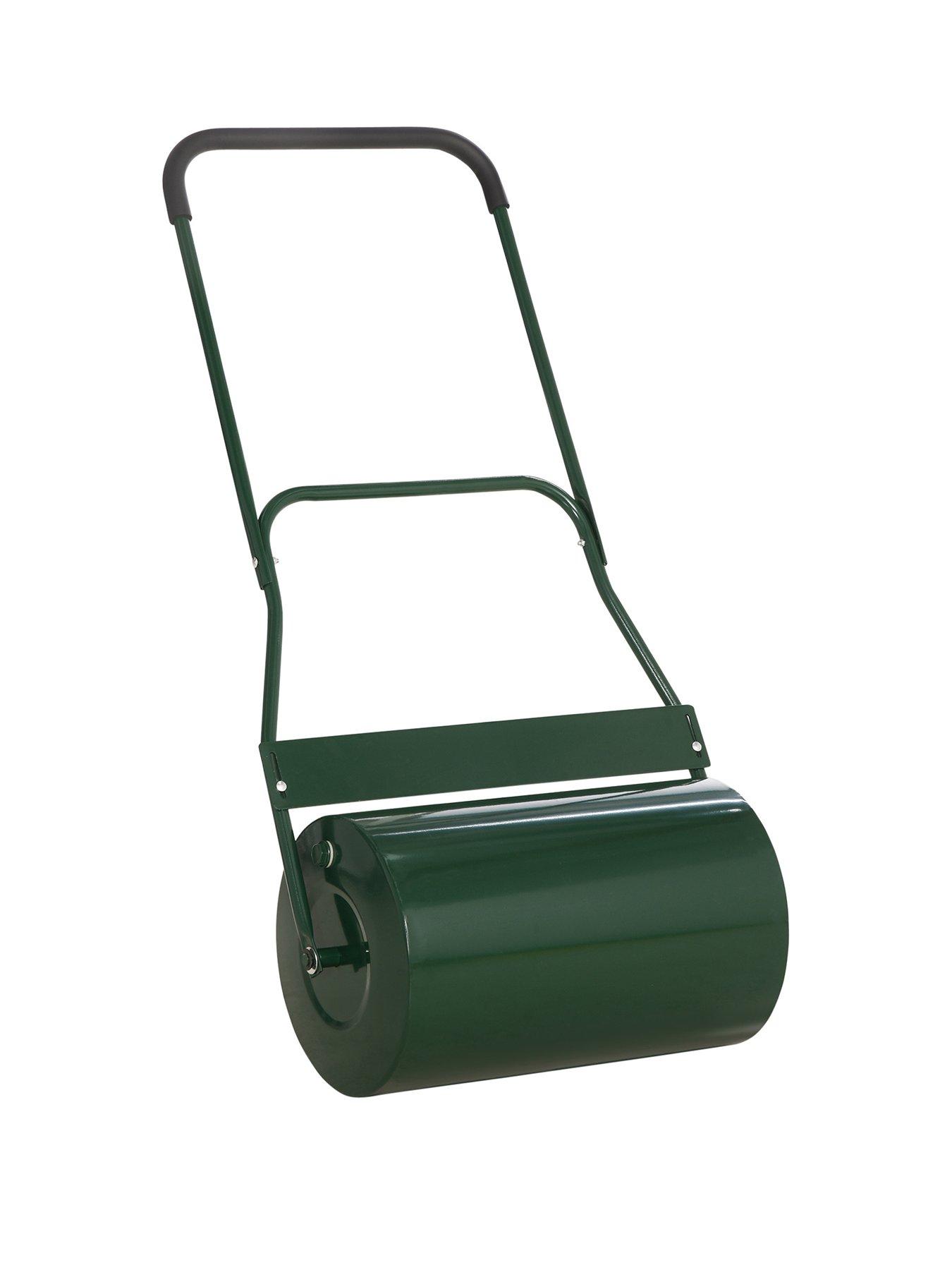 Image of OutSunny 40L Metal Sand or Water-Filled Lawn Roller - Green