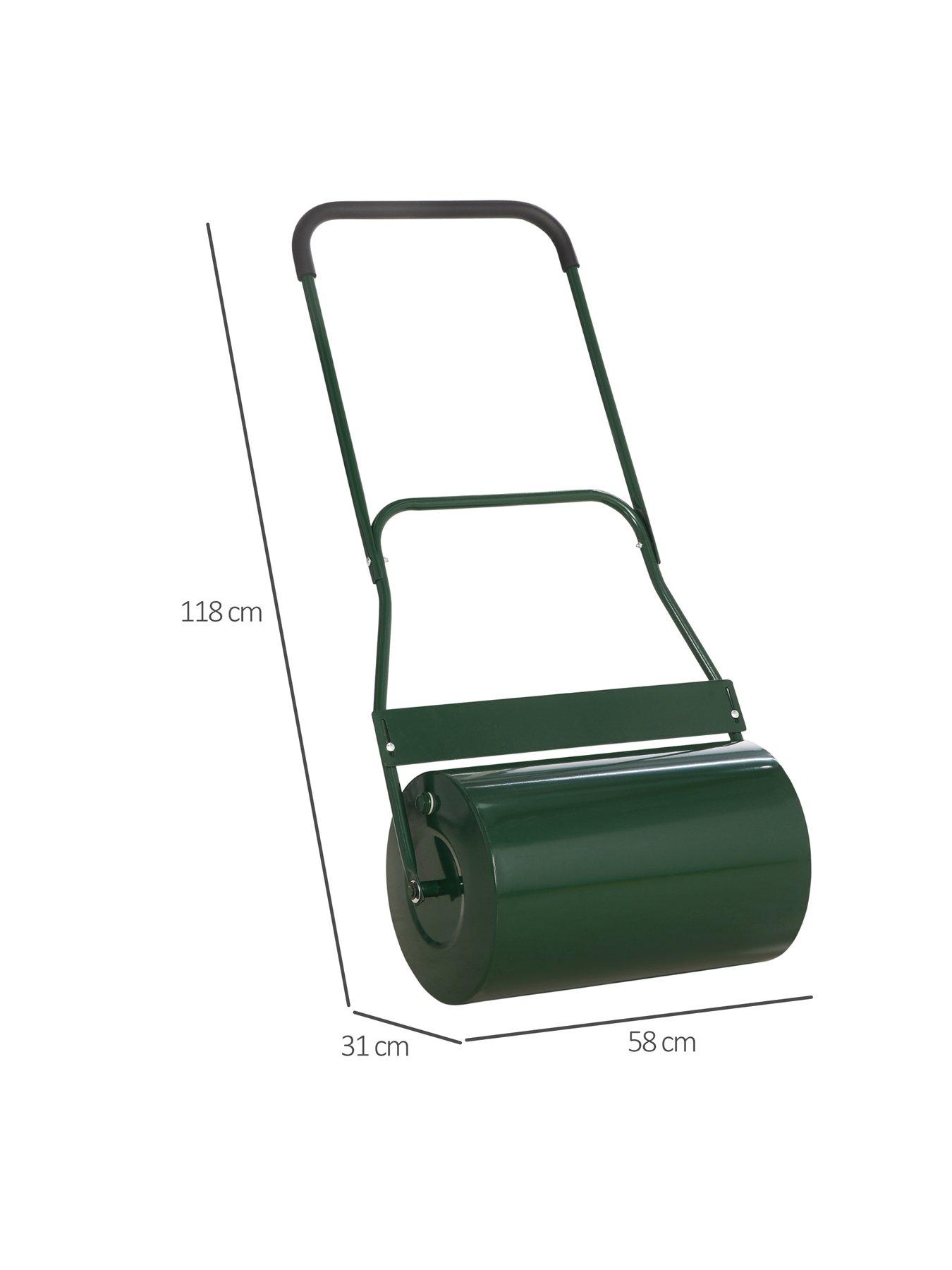 outsunny-40l-metal-sand-or-water-filled-lawn-roller--nbspgreenback