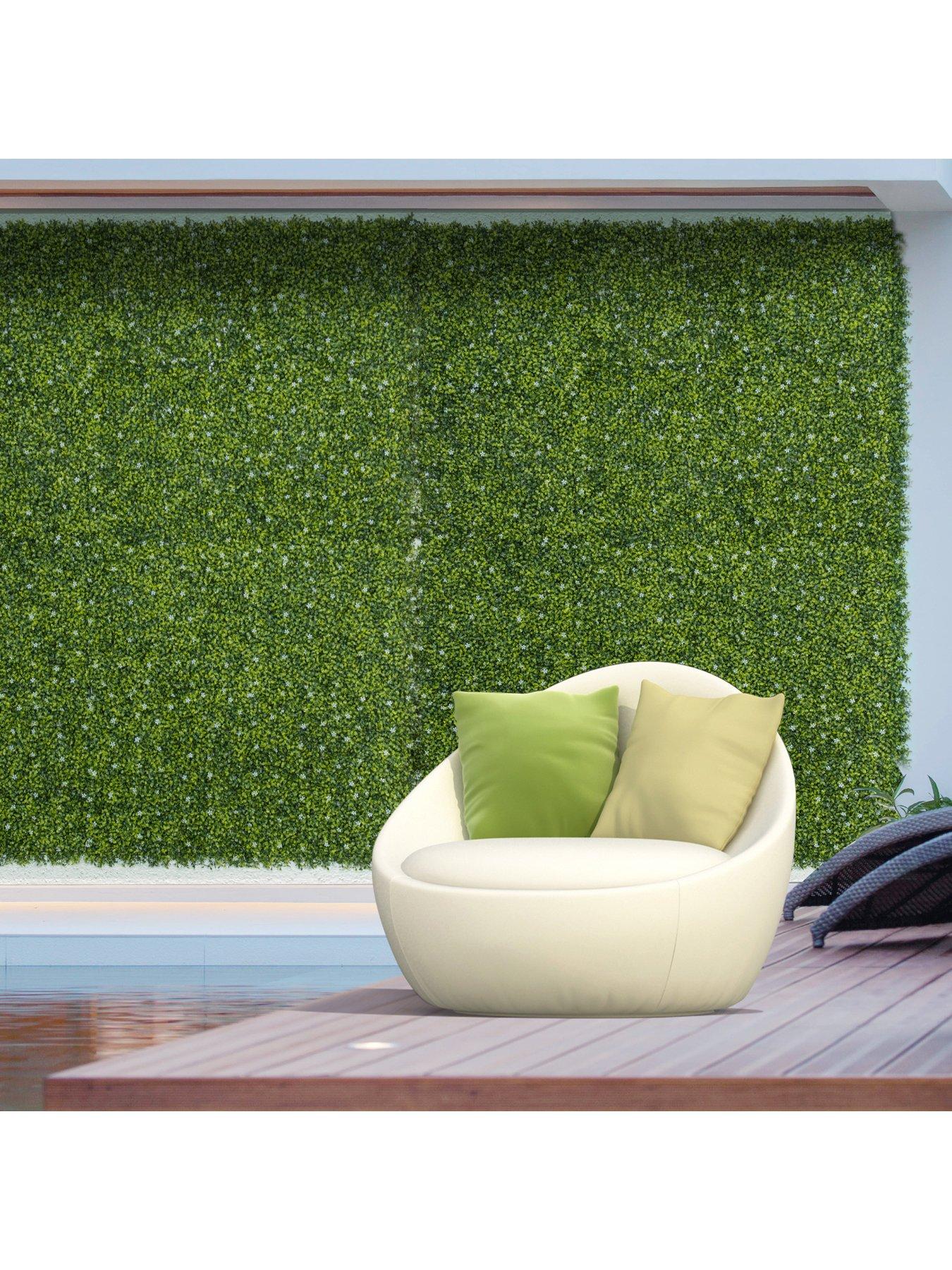 outsunny-12-piece-50cm-x-50cmnbspartificial-boxwood-wall-panel--nbsp-milan-grass-privacy-fence-screenstillFront