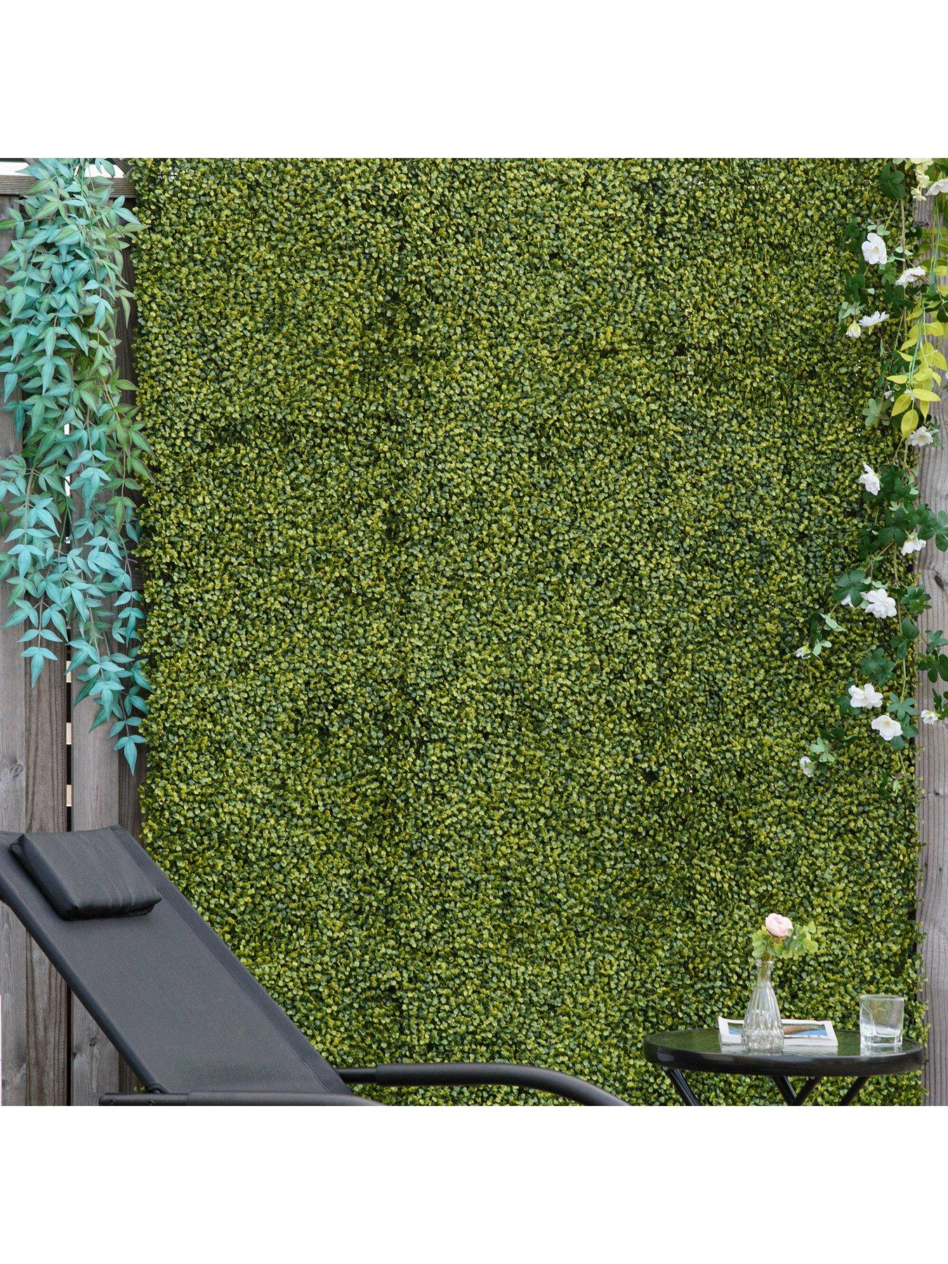 outsunny-12-piece-50-x-50cmnbspartificial-boxwood-wall-panel--nbspmilan-grass-privacy-fence-screenback