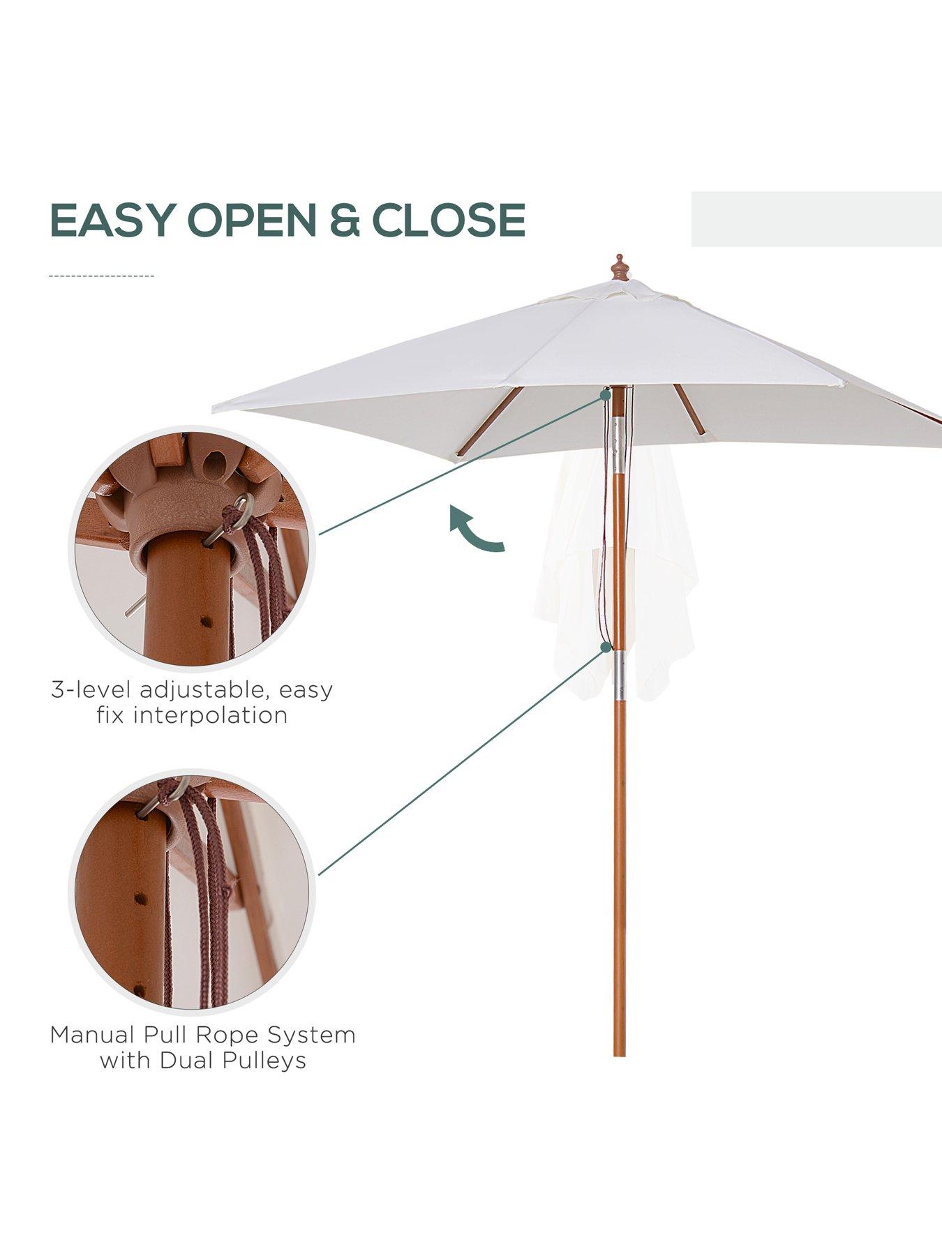 outsunny-patio-umbrella-parasol-6-ribs-wood-bamboo-polyesternbsp--cream-whitedetail