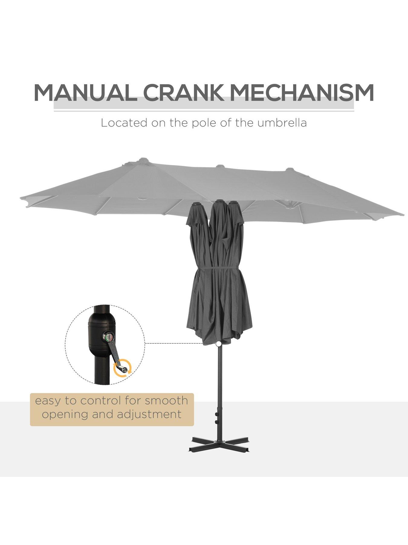 outsunny-46m-sun-umbrella-canopy-double-sided-crank-sun-shade-with-cross-base--nbspgreyoutfit